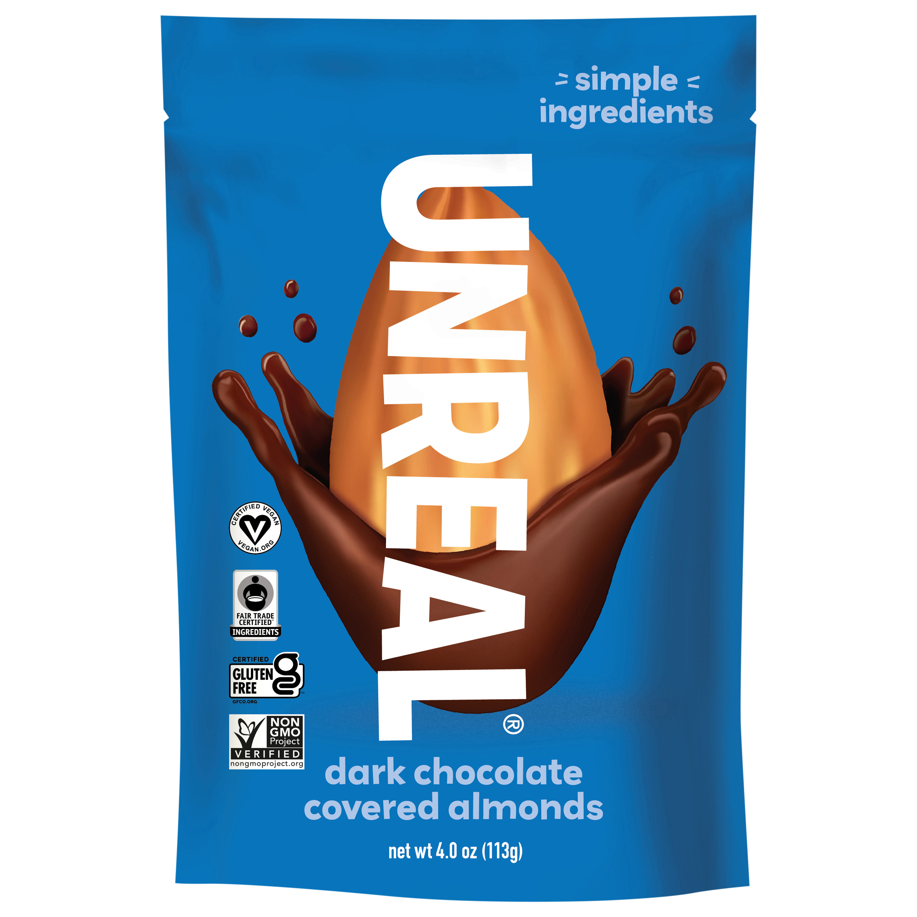 Dark Chocolate Almonds (4 oz)
