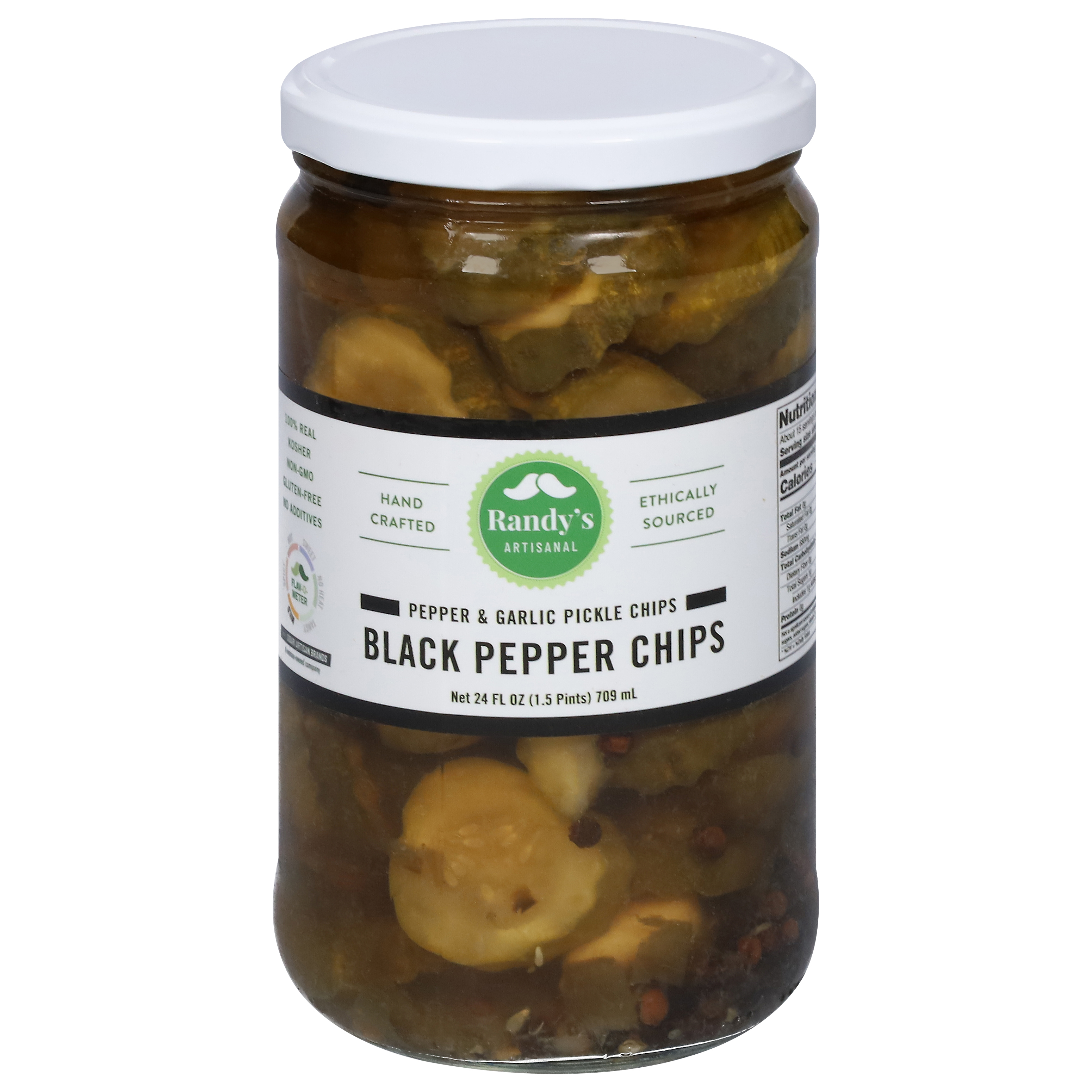 Randy's Artisanal Pepper & Garlic Black Pepper Pickle Chips