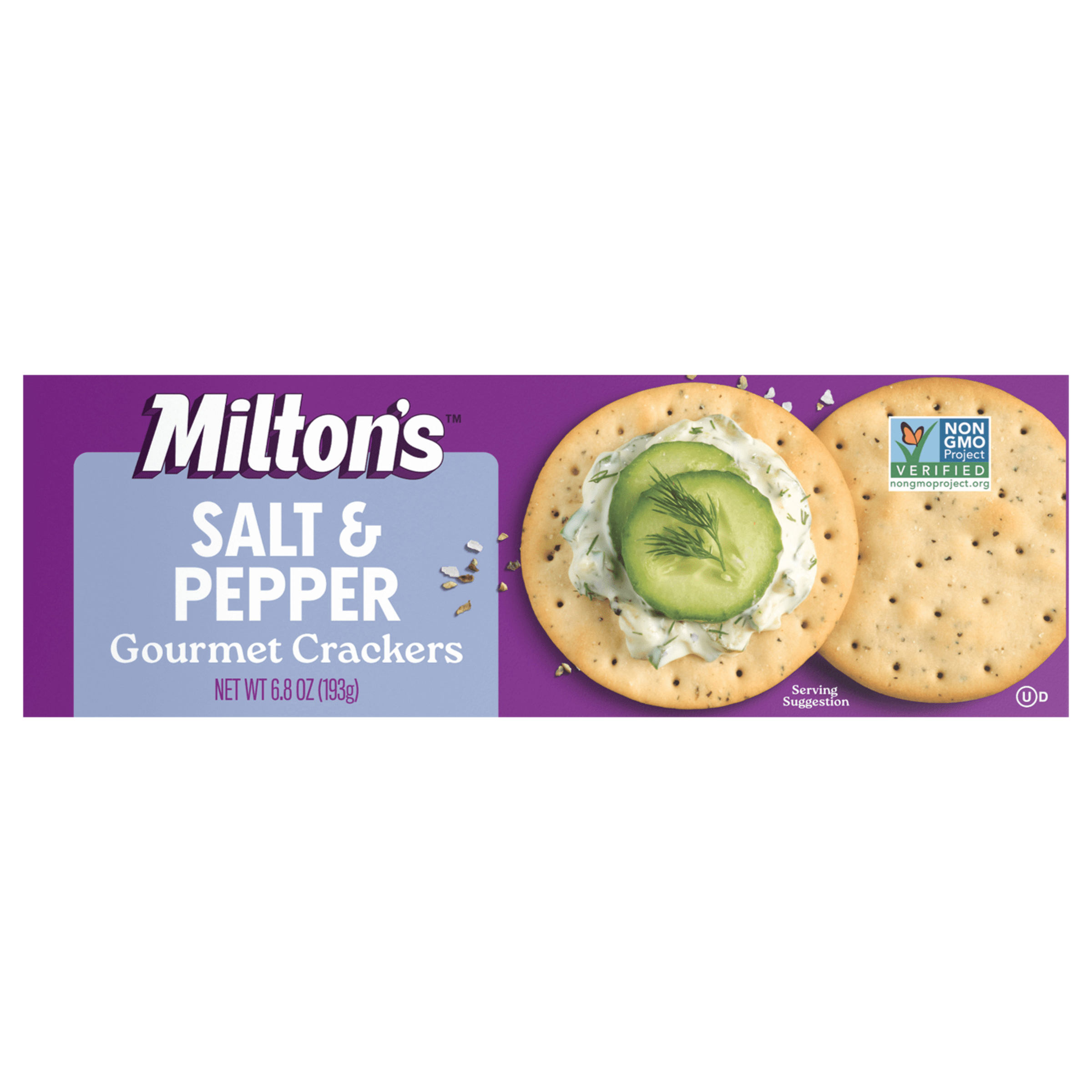 Milton's Gourmet Crackers - Salt & Pepper,