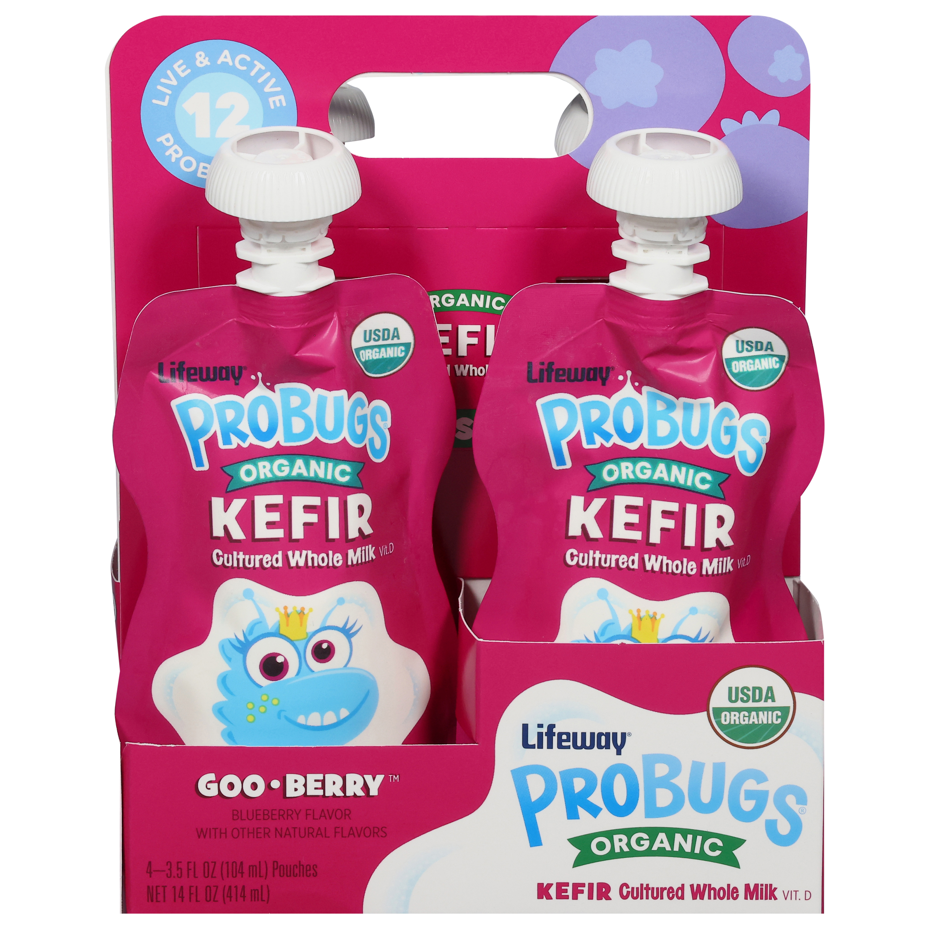 Lifeway Probugs Organic Goo-Berry Kefir