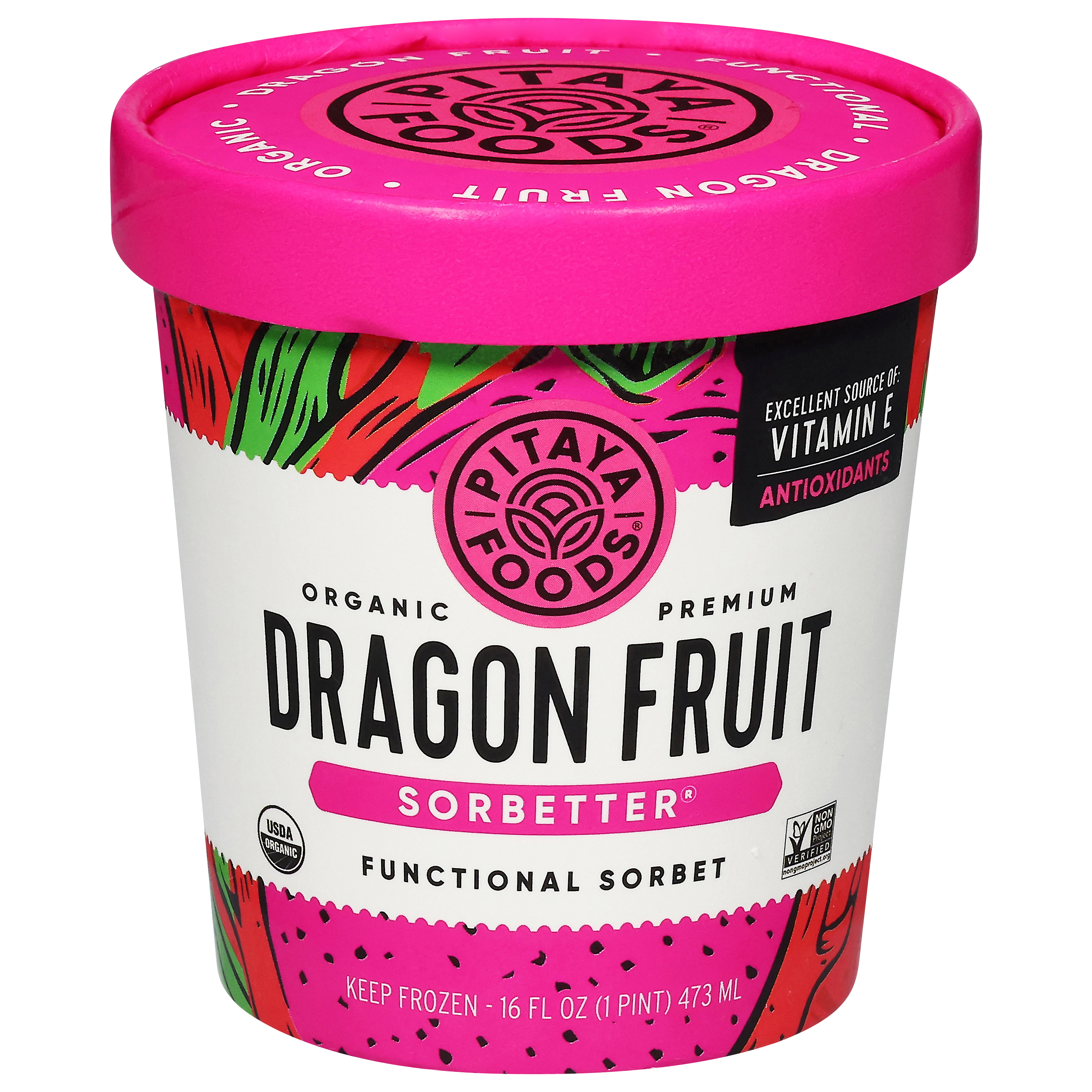 Pitaya Foods Organic Premium Sorbetter Dragon Fruit Sorbet