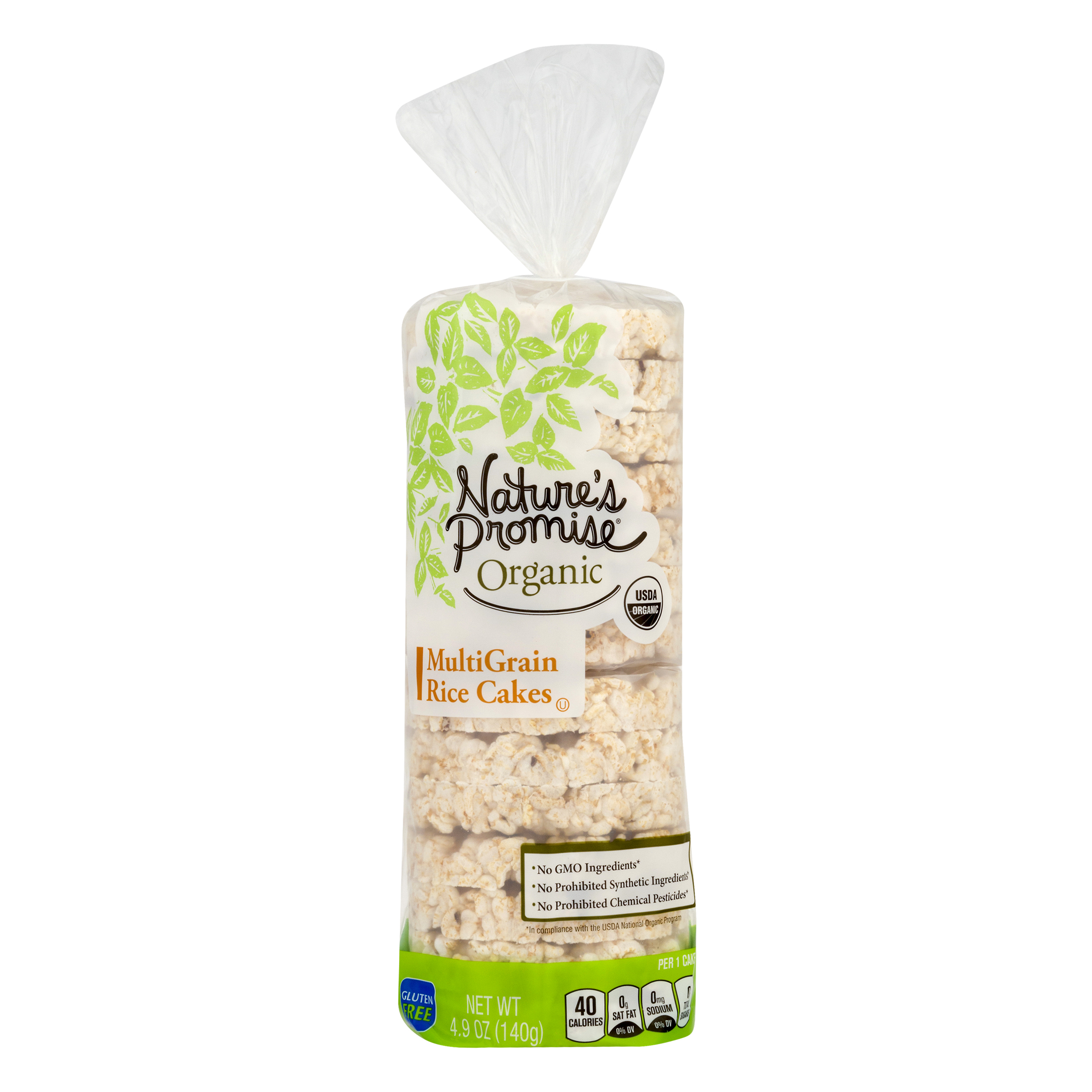 Nature's Promise Rice Cakes, Multigrain, Organic, Bag