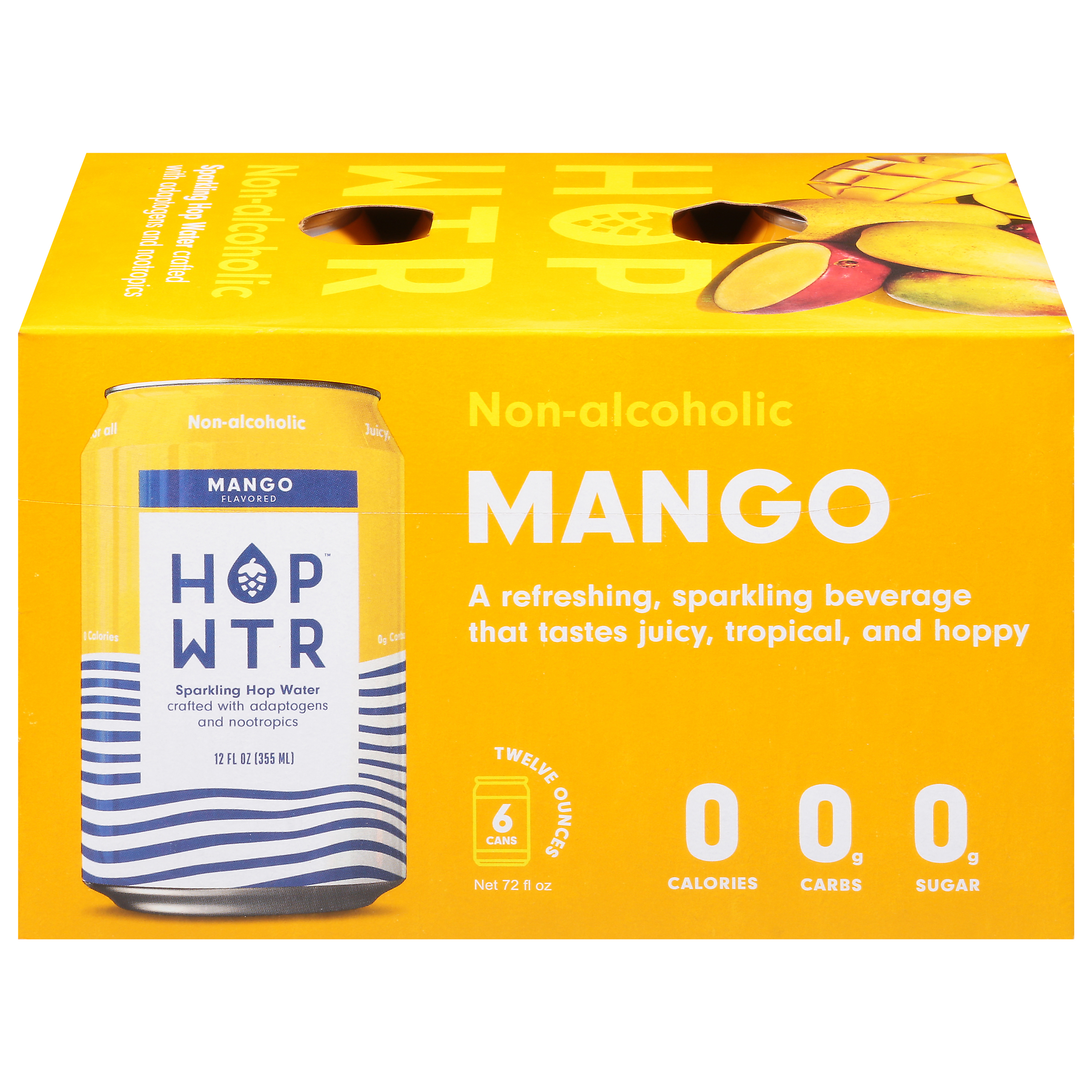 Hop Wtr Non-Alcoholic Mango Flavored Sparkling Hop Water