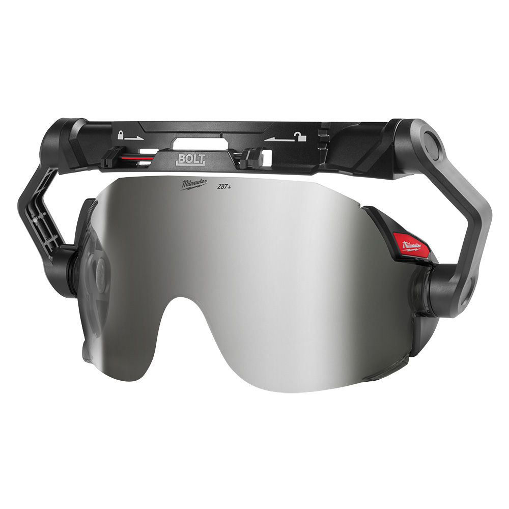 BOLT Eye Visor - Mirrored Dual Coat Lens (Compatible with Milwaukee BOLT Safety Helmets & BOLT Hard Hats)