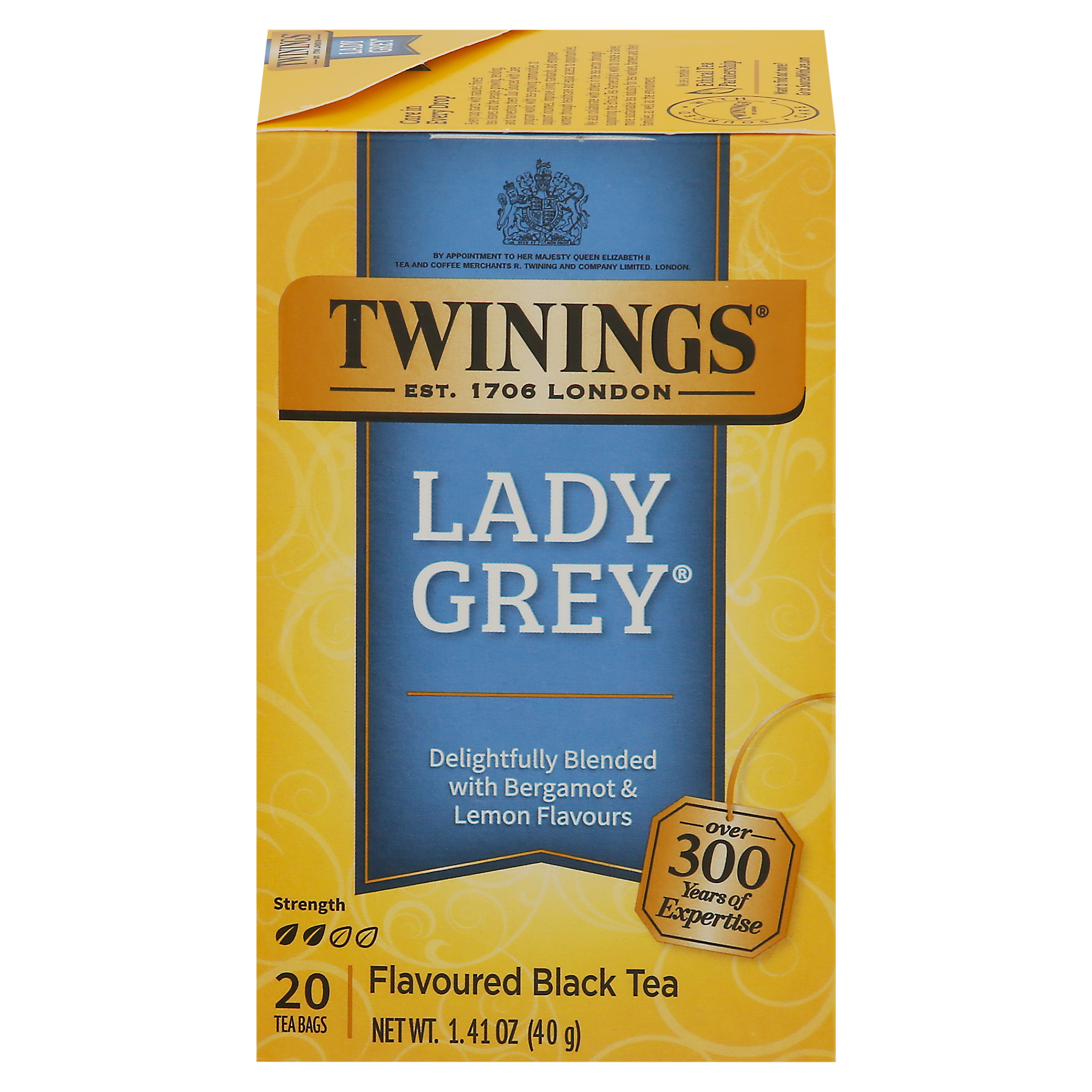 Twinings Flavored Lady Grey Black Tea 20 Tea Bags