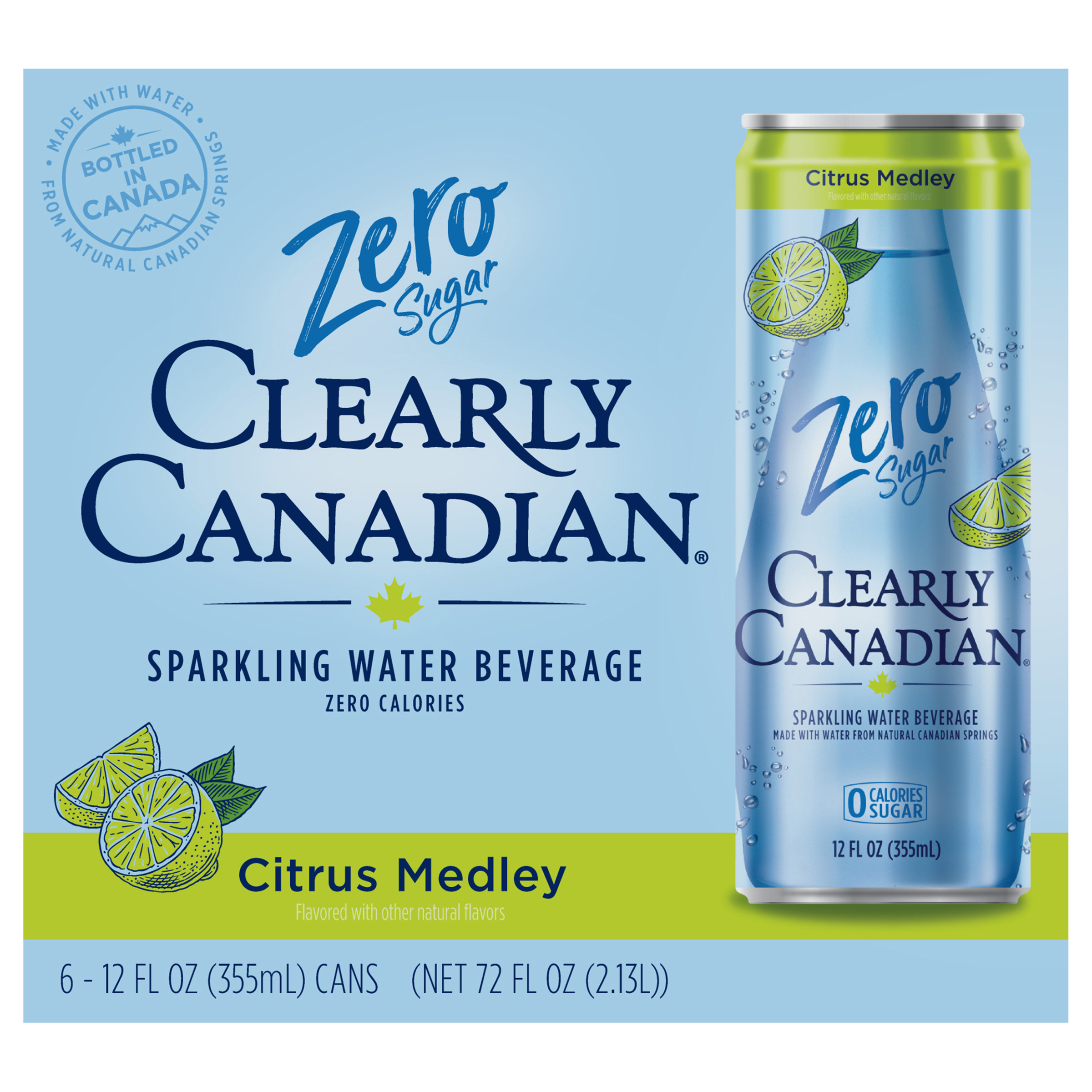 Clearly Canadian Zero Sugar Citrus Medley Sparkling Water 355mL