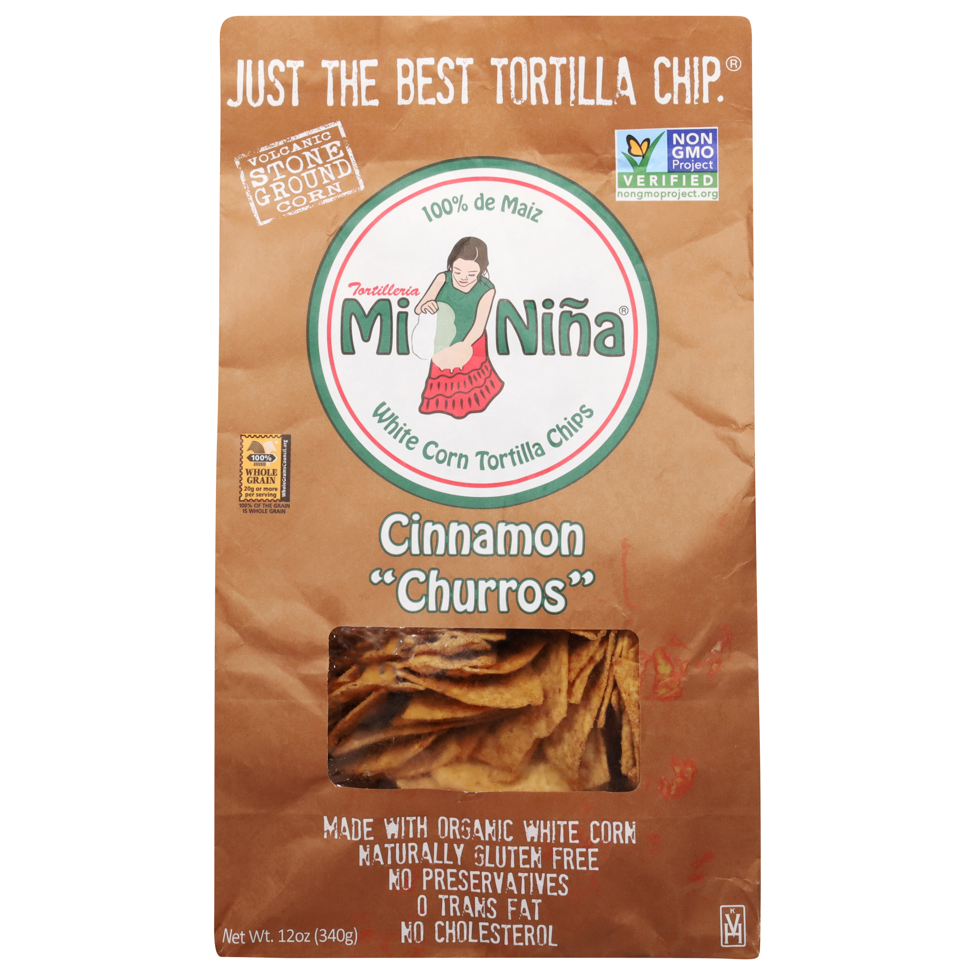 Mi Nina White Corn Cinnamon Churros Tortilla Chips