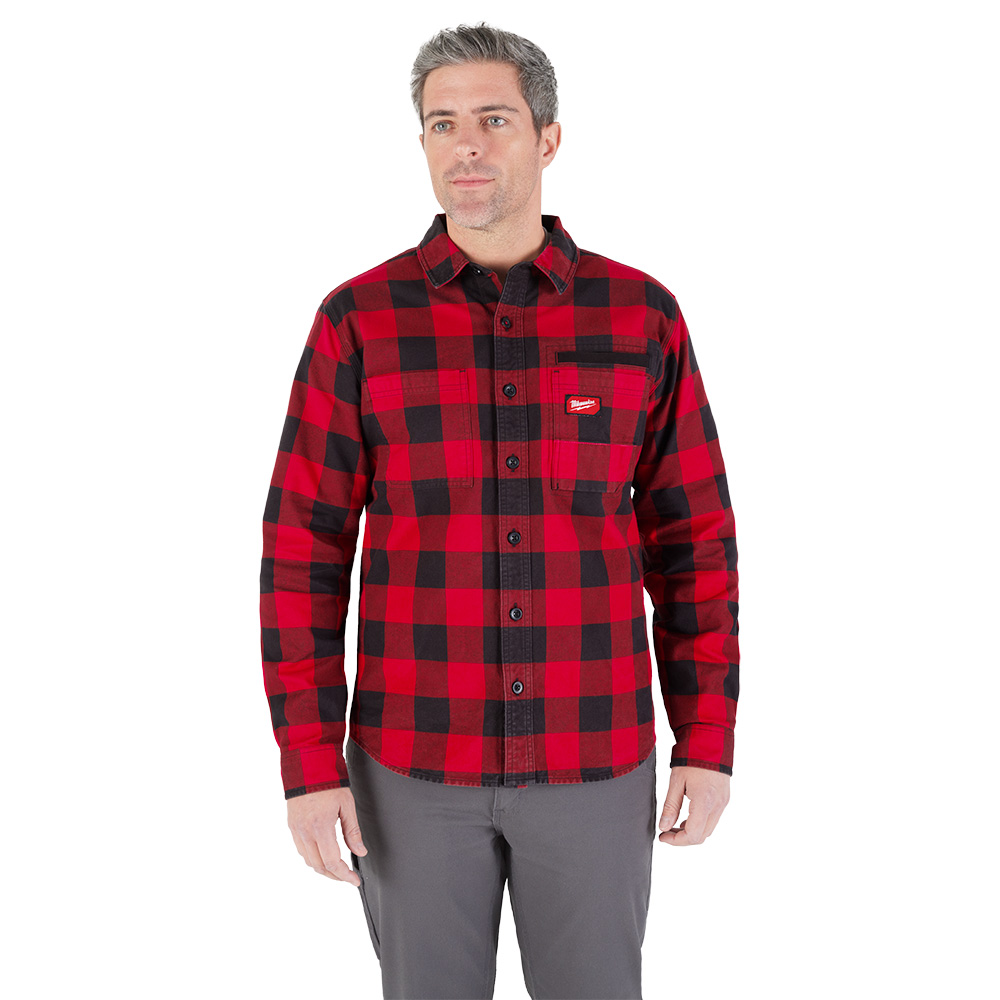 GRIDIRON Flannel Shirt - Red XL