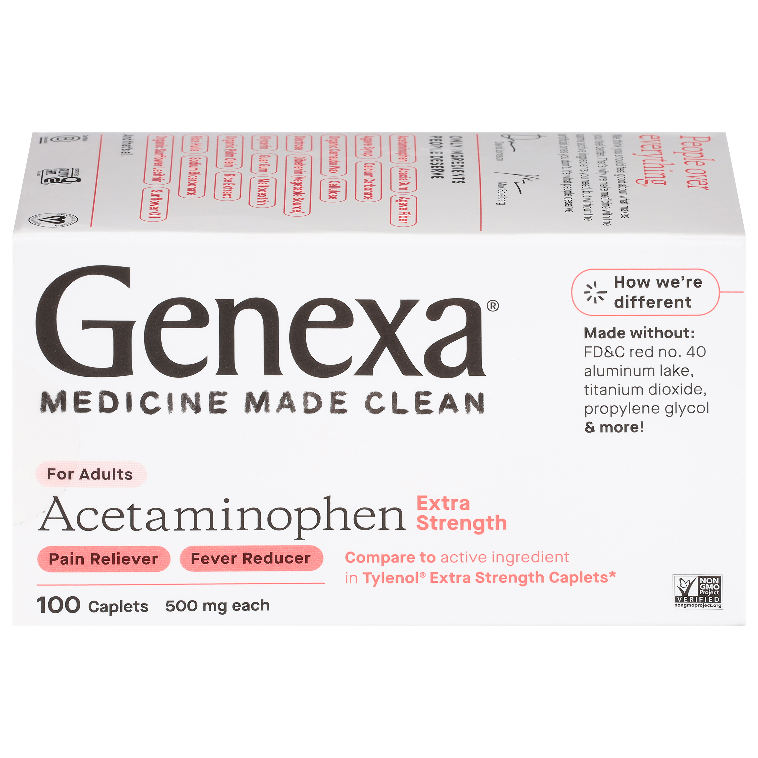 Genexa For Adults Extra Strength Acetaminophen 100 Caplets