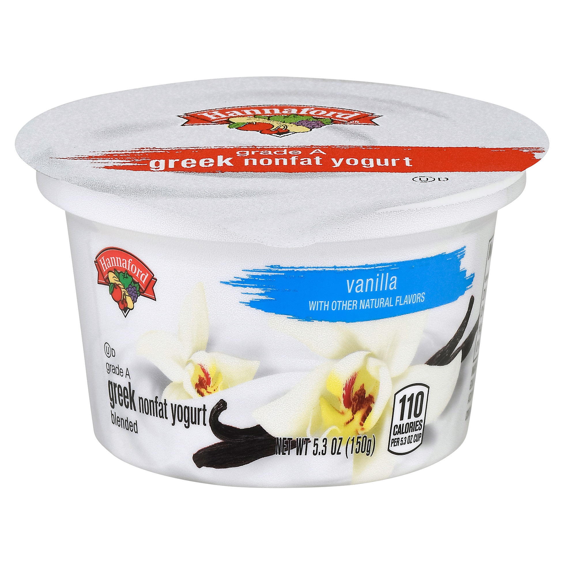 Hannaford Nonfat Vanilla Blended Greek Yogurt 5.3 oz