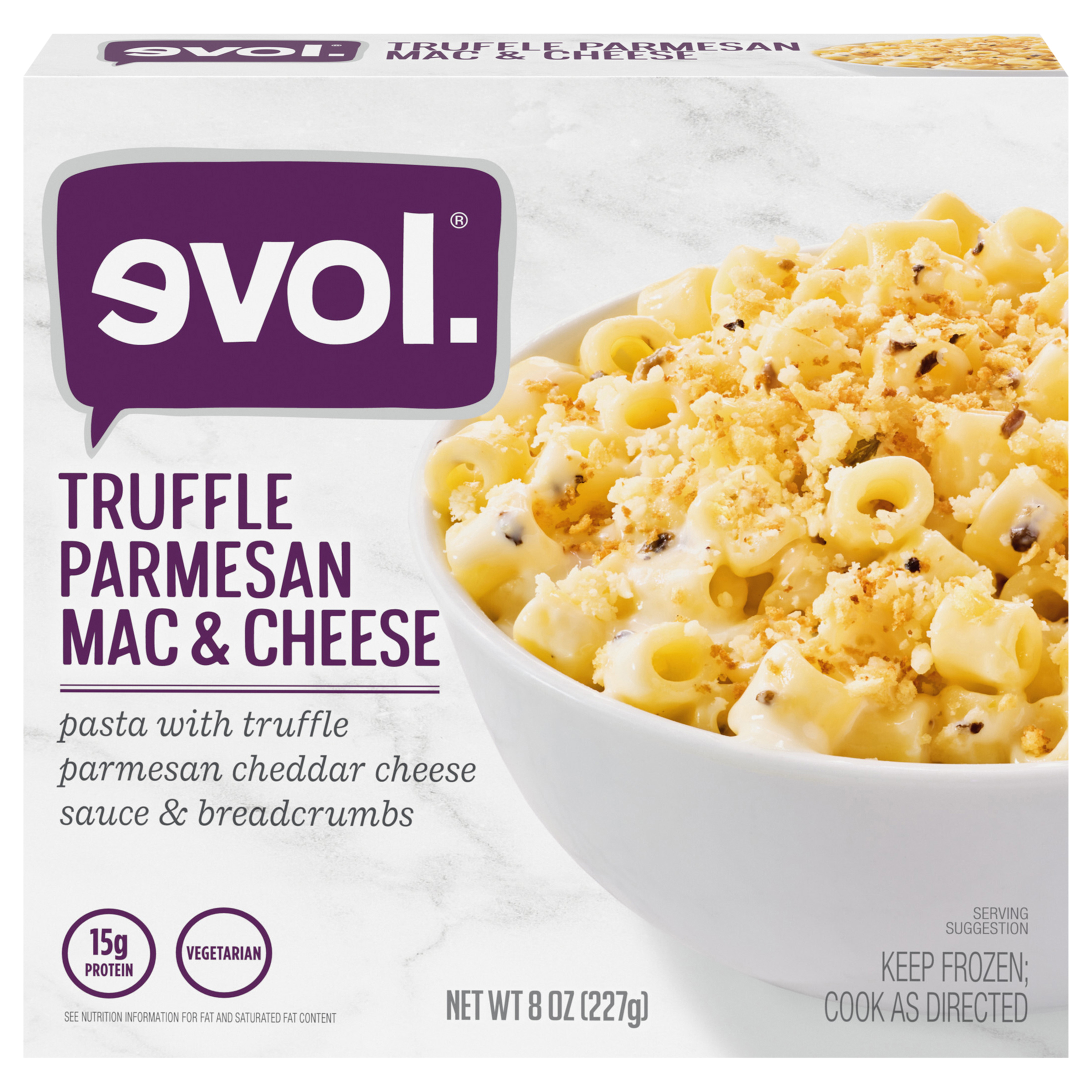 Evol Truffle Parmesan Mac and Cheese Bowl, Frozen Meal,
