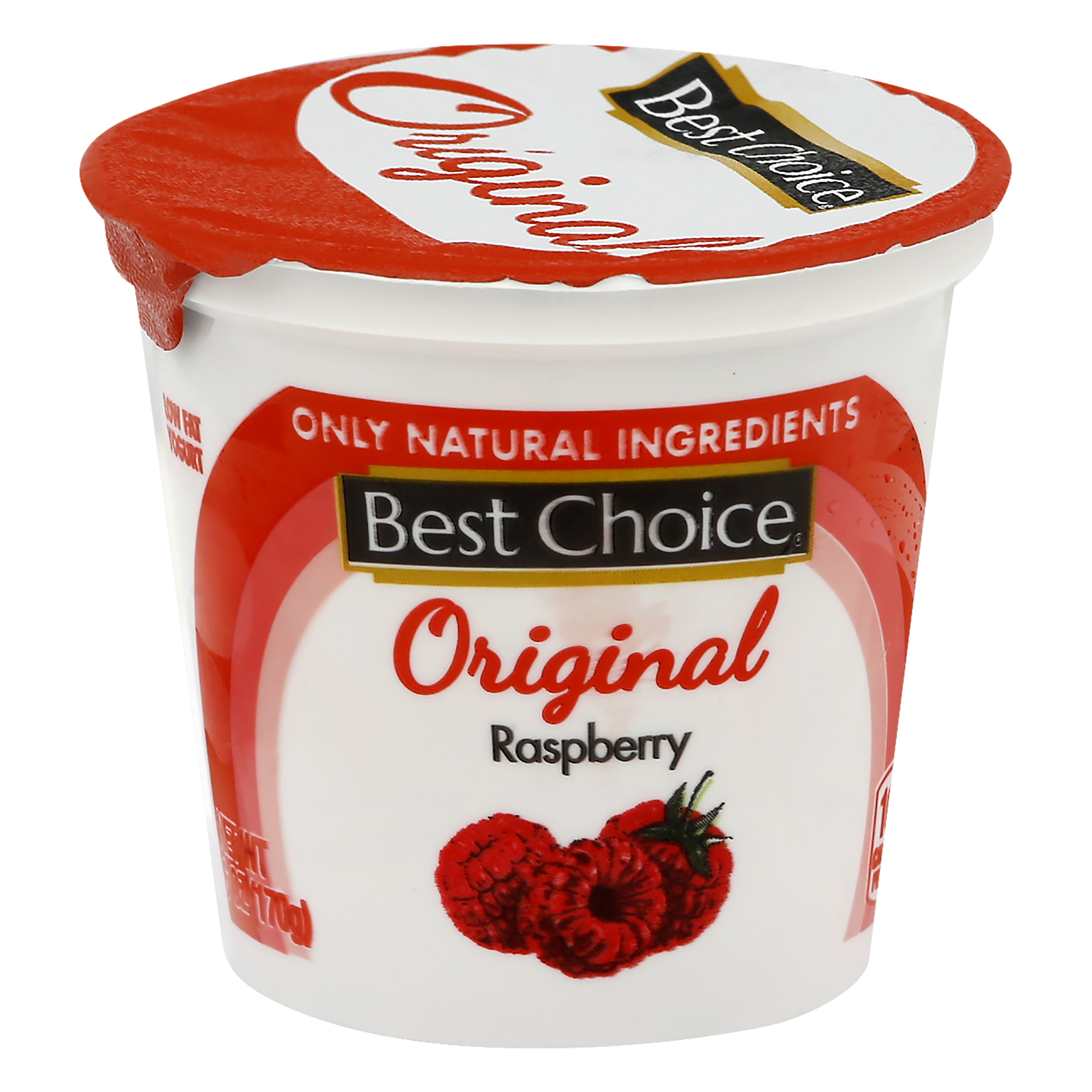 Mosers Foods : Best Choice Original Low Fat Raspberry Yogurt 6 oz