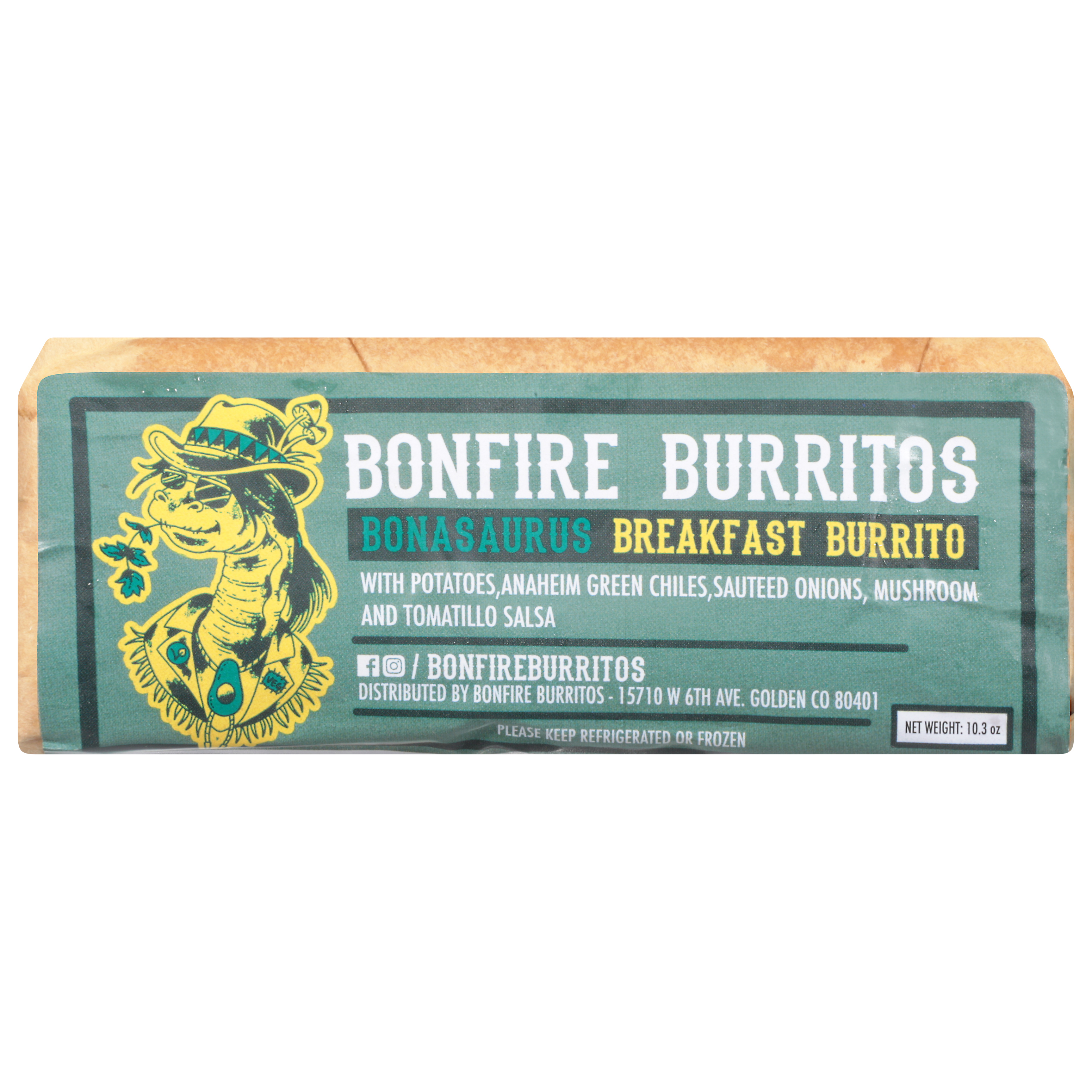 Bonfire Burritos Bonasaurus Breakfast Burrito