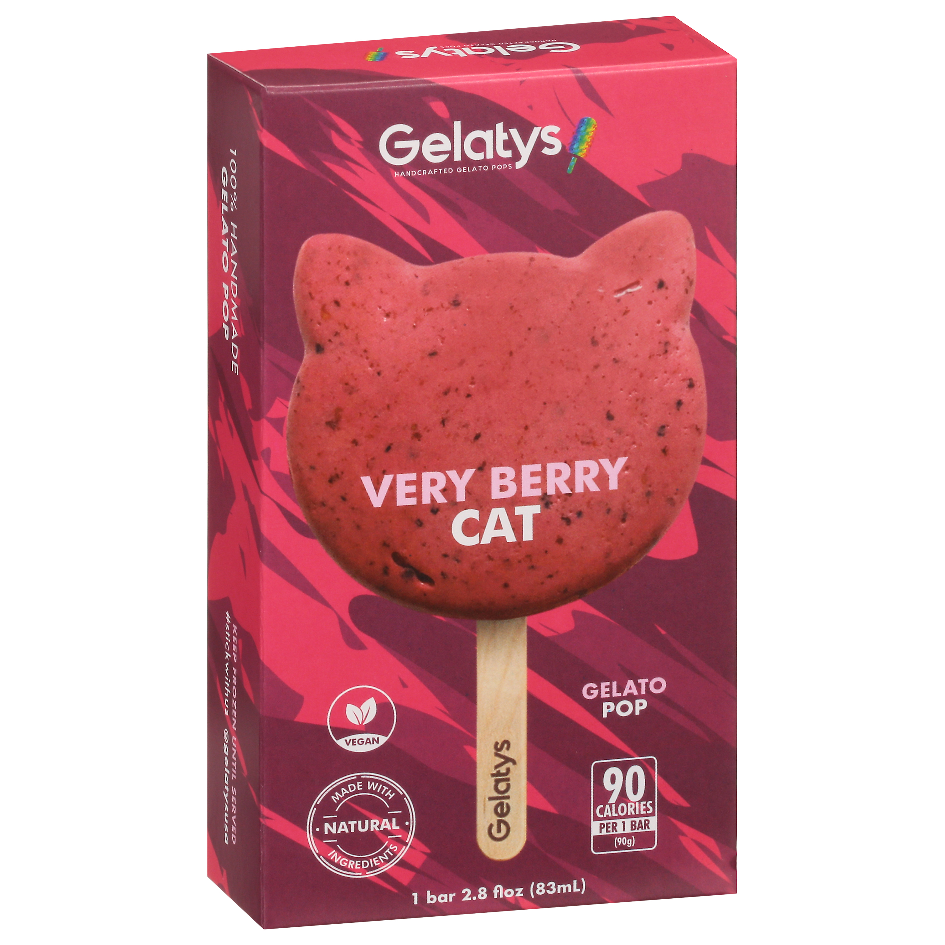 Gelatys Very Berry Cat Gelato Pop