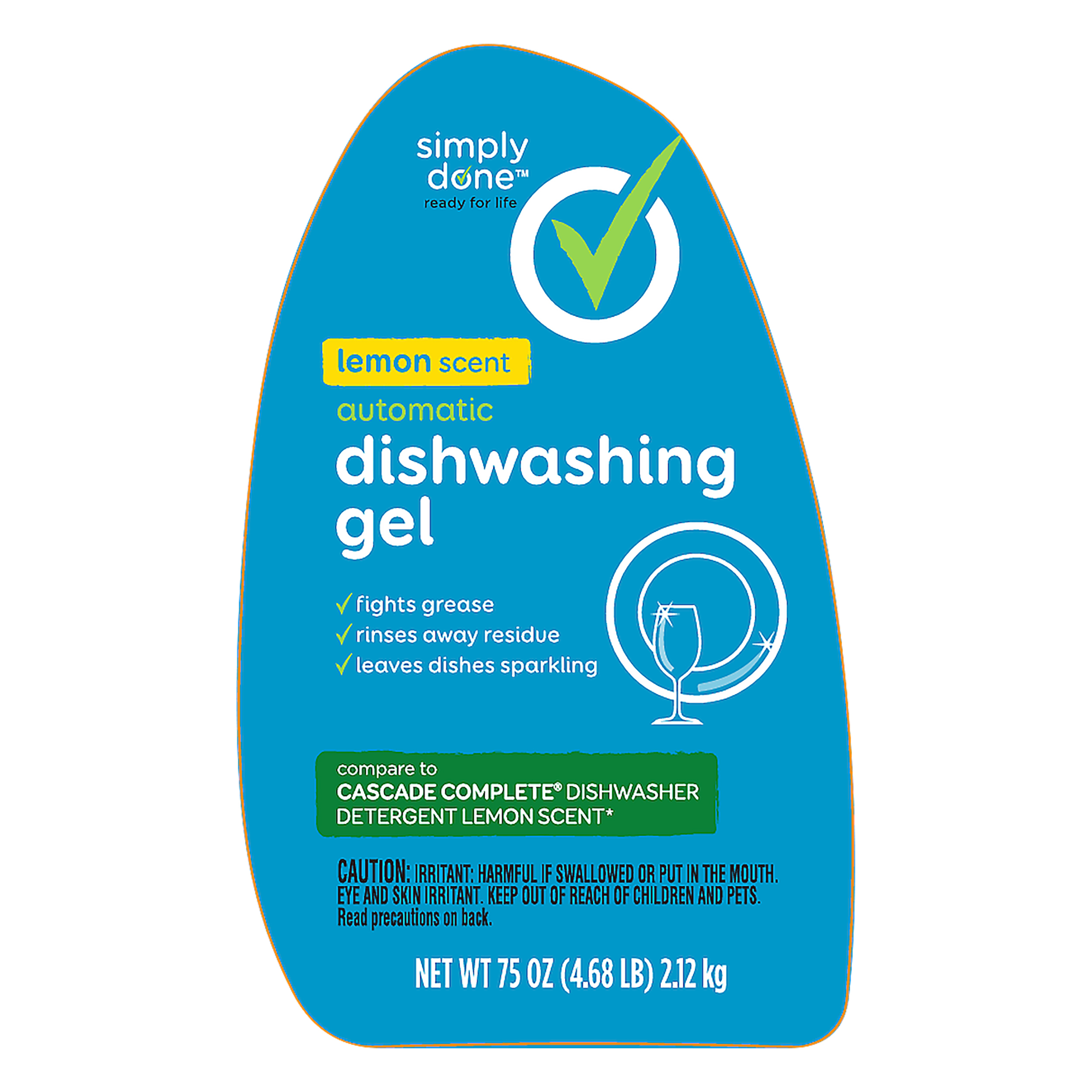 Simply Done Automatic Lemon Scent Dishwasher Gel 75 oz BOTTLE