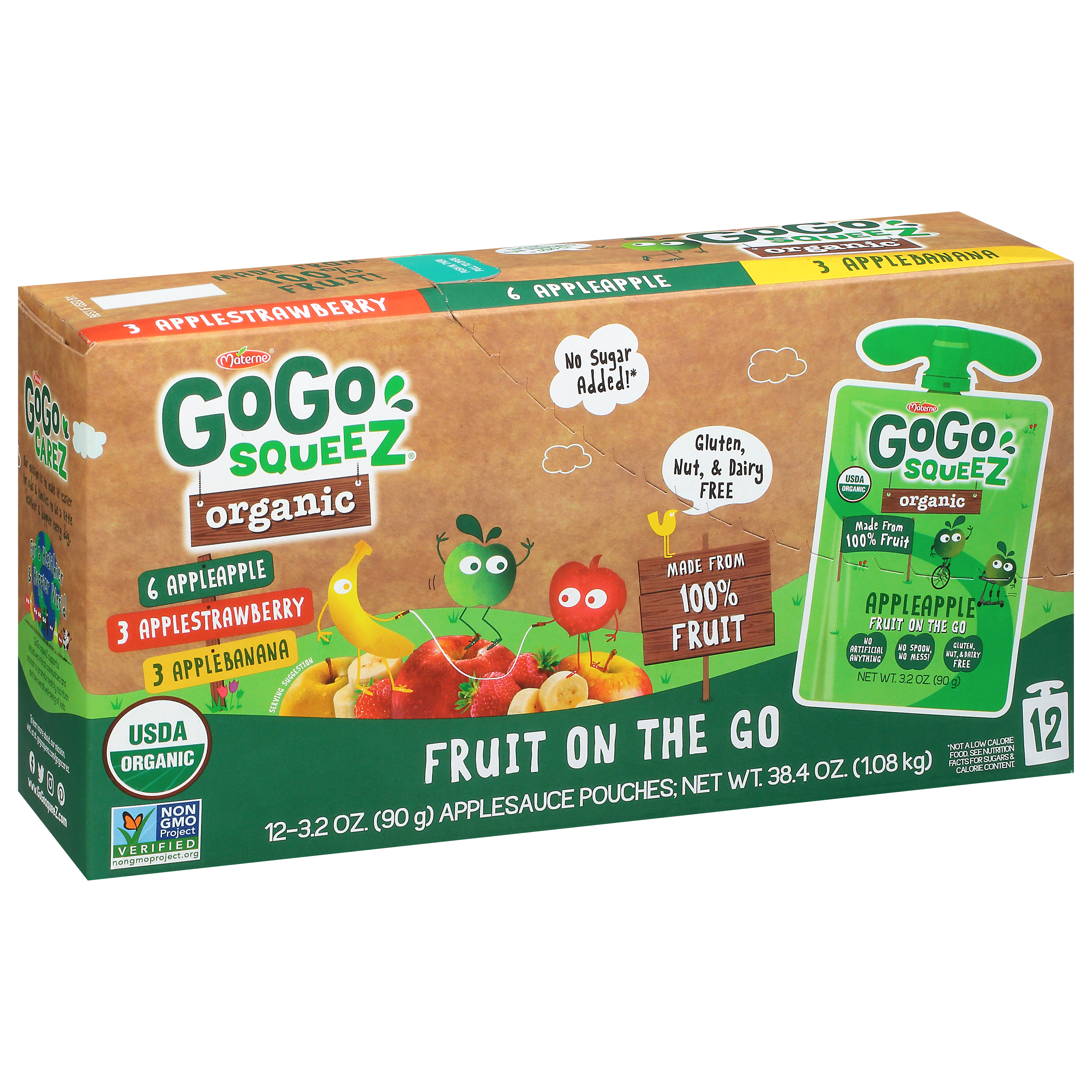 GoGo Squeez Organic Assorted Applesauce
