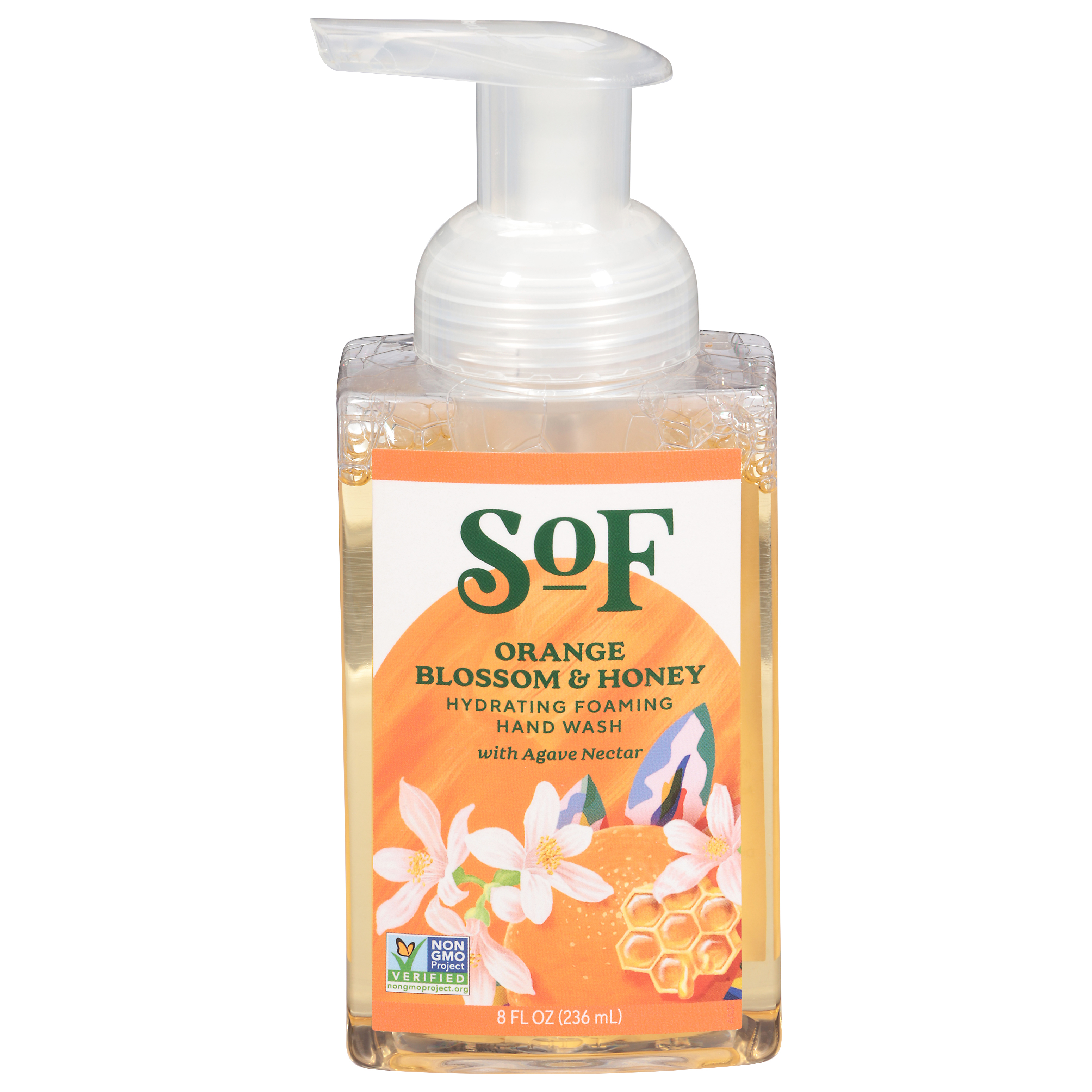 SOF Hydrating Foaming Orange Blossom & Honey Hand Wash with Agave Nectar
