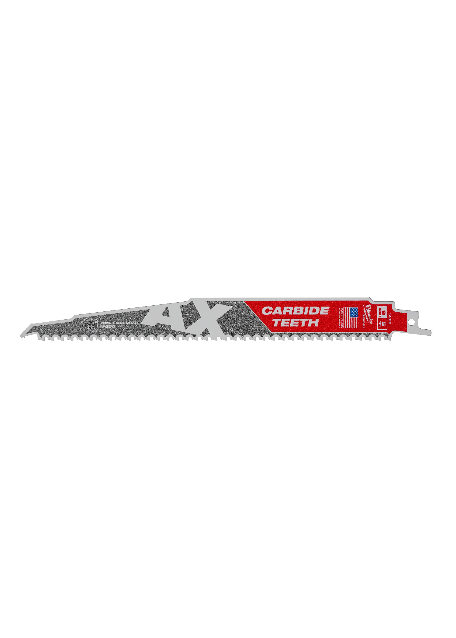 MIL 48-00-5226 9IN CAX 1PK SAWZALL BLADE