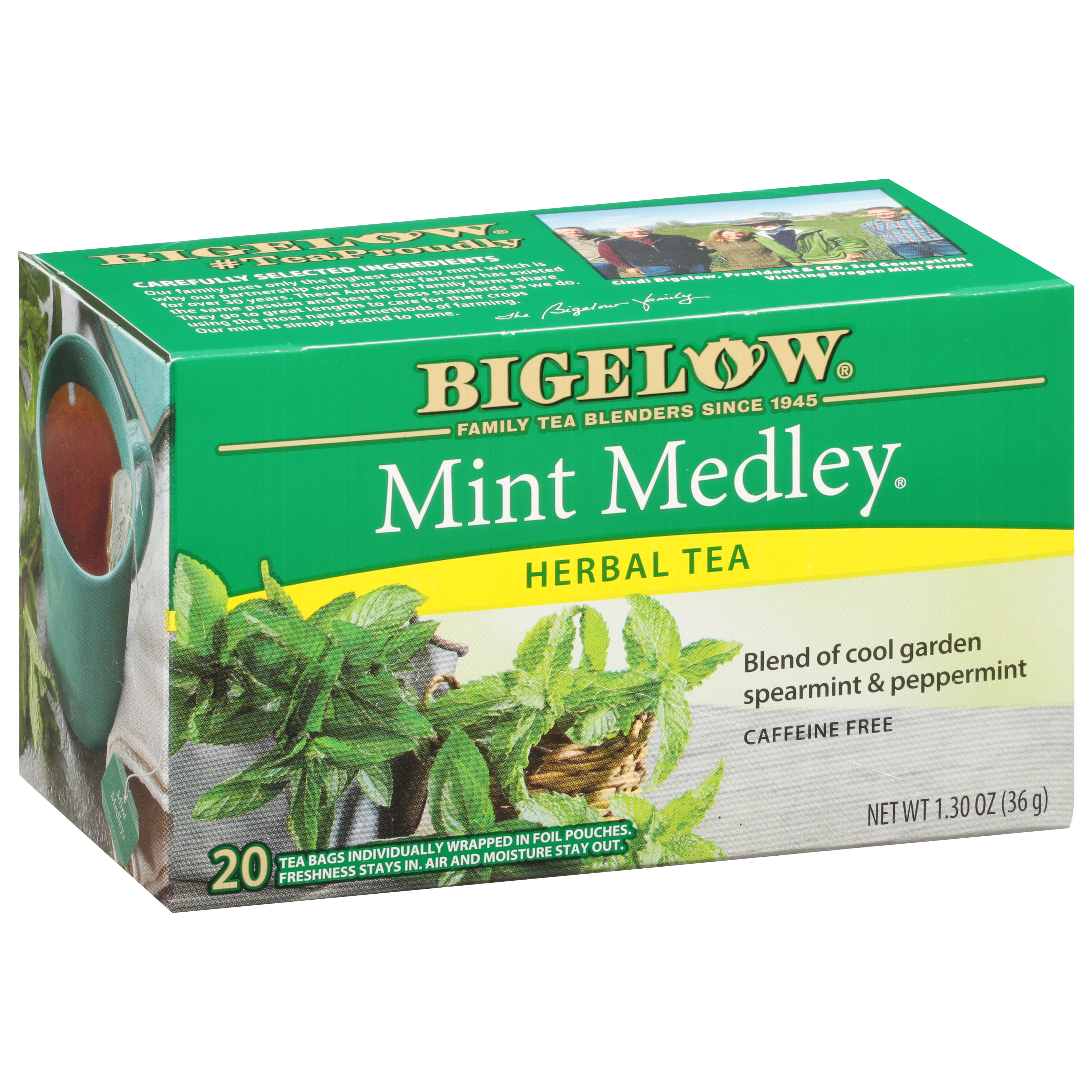 Bigelow Mint Medley Herbal Tea 20 Tea Bags