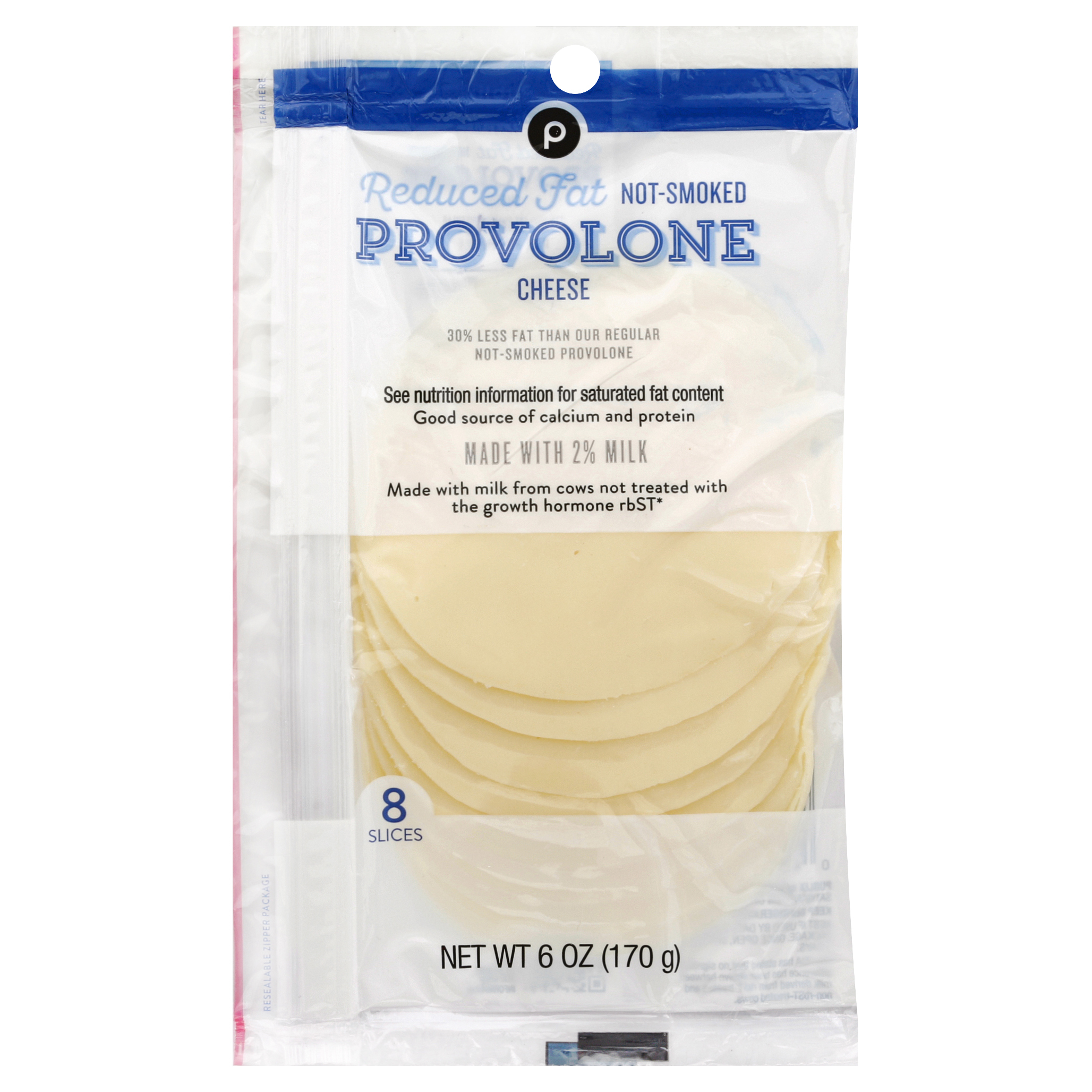 Publix Reduced Fat NotSmoked Provolone Cheese 8 ea BAG