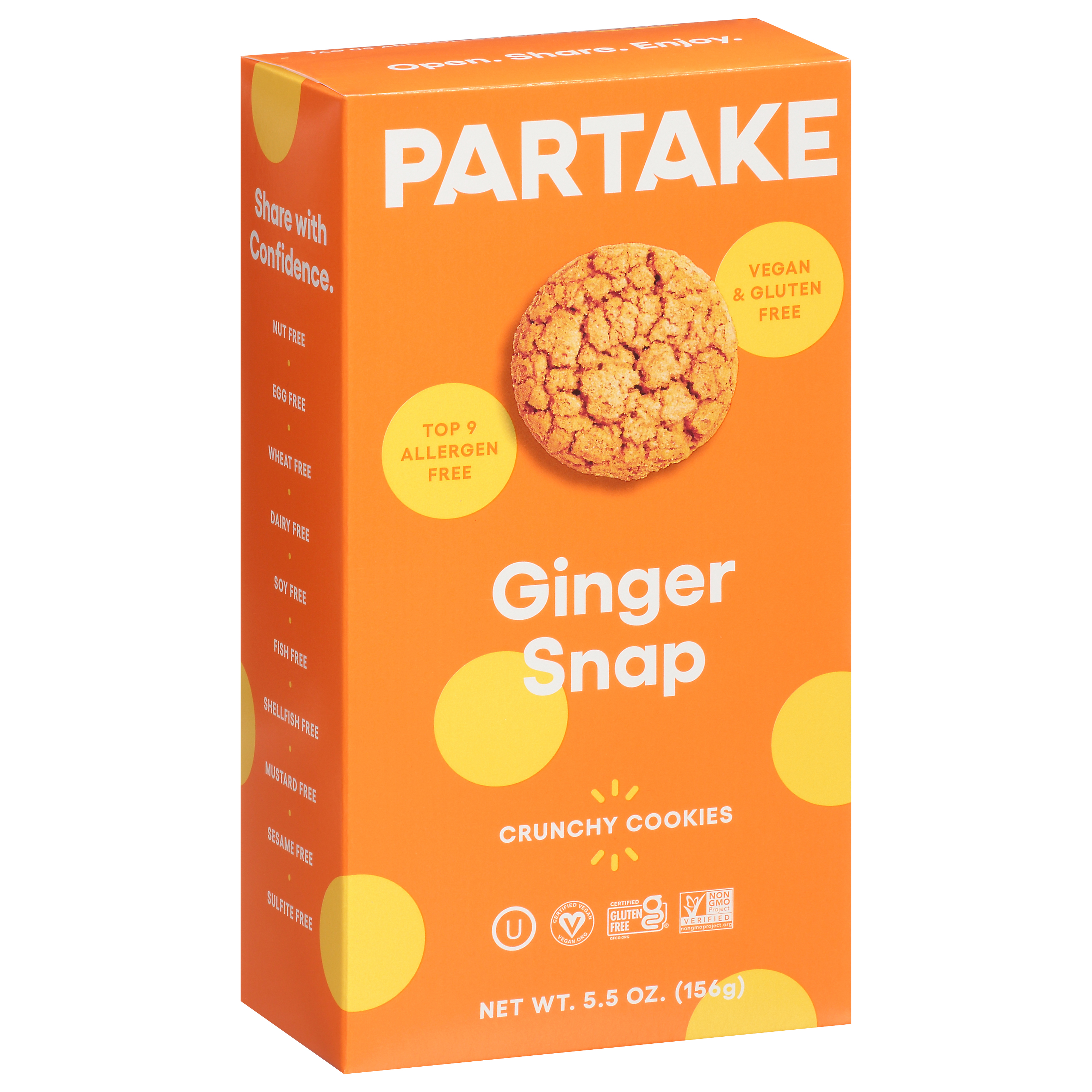 Partake Crunchy Ginger Snap Cookies