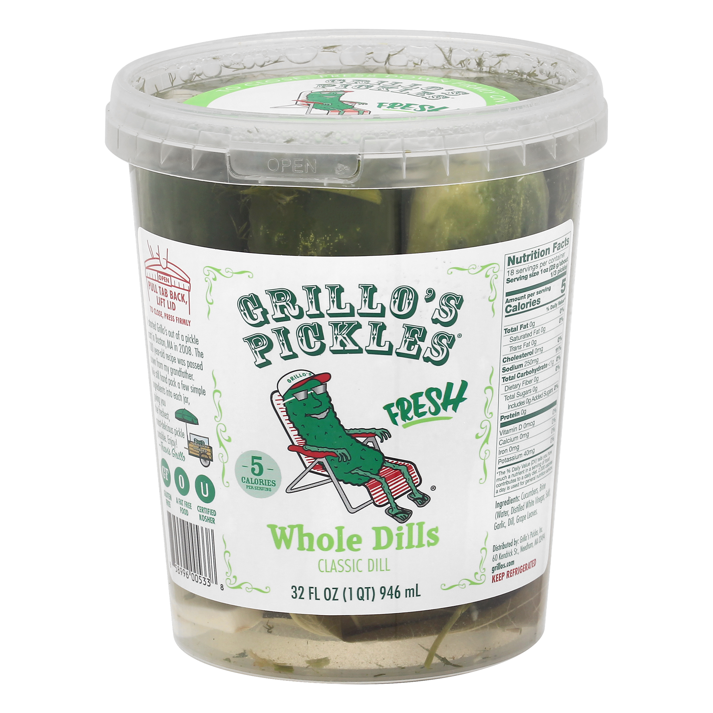 Grillo's Pickles Fresh Classic Dill Whole Dills