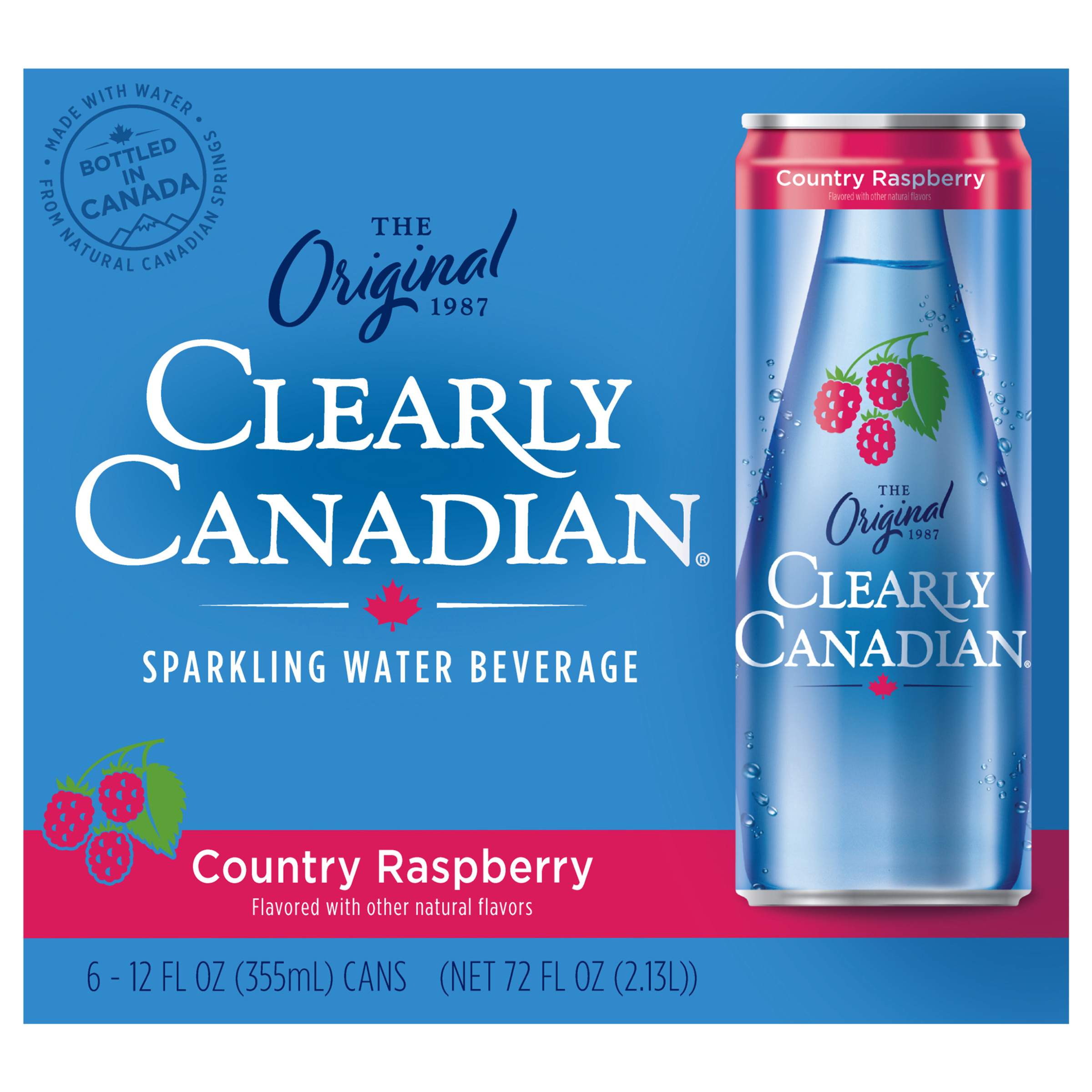 Clearly Canadian Country Raspberry Sparkling Water 355mL