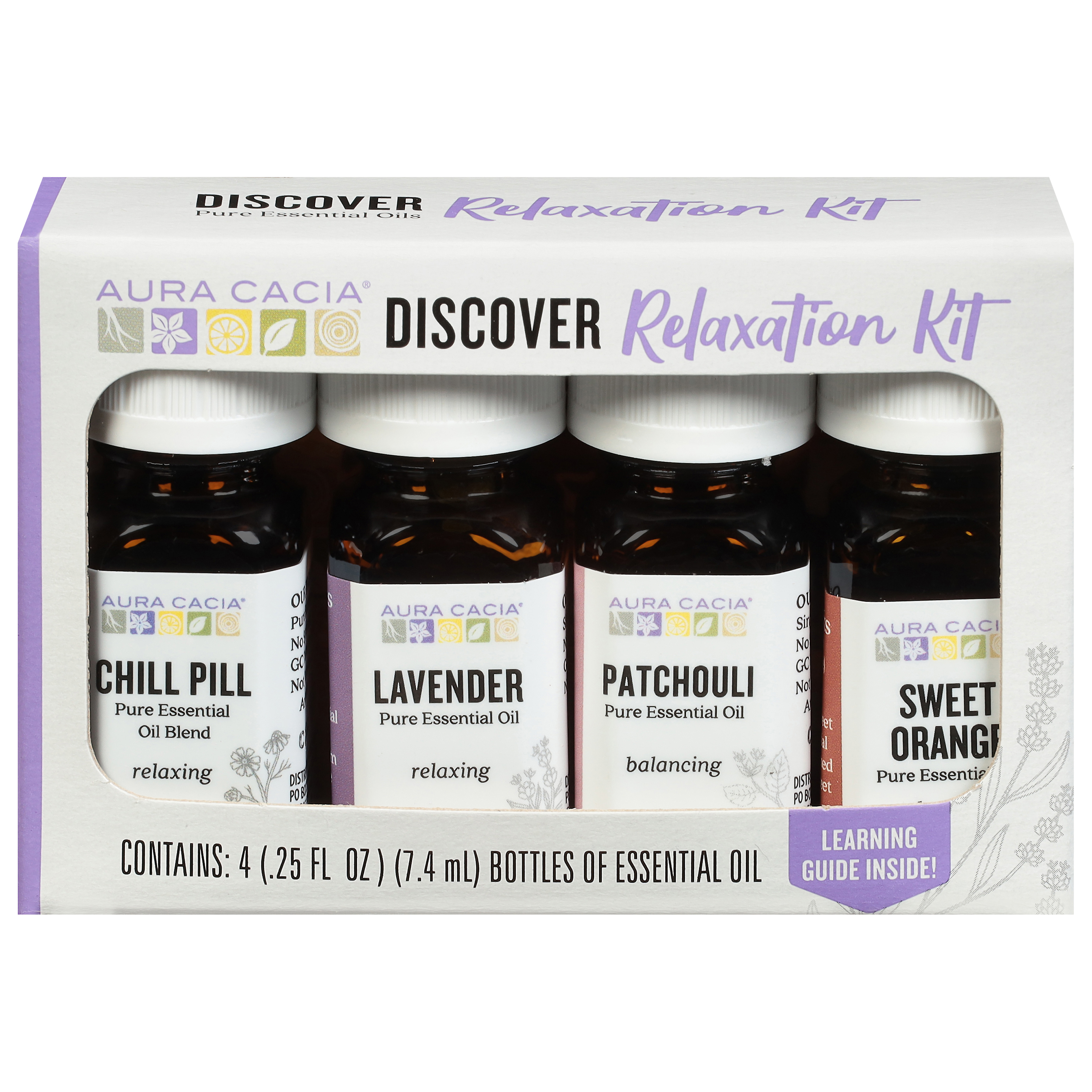 Aura Cacia Discover Relaxation Kit Essential Oil Bottle