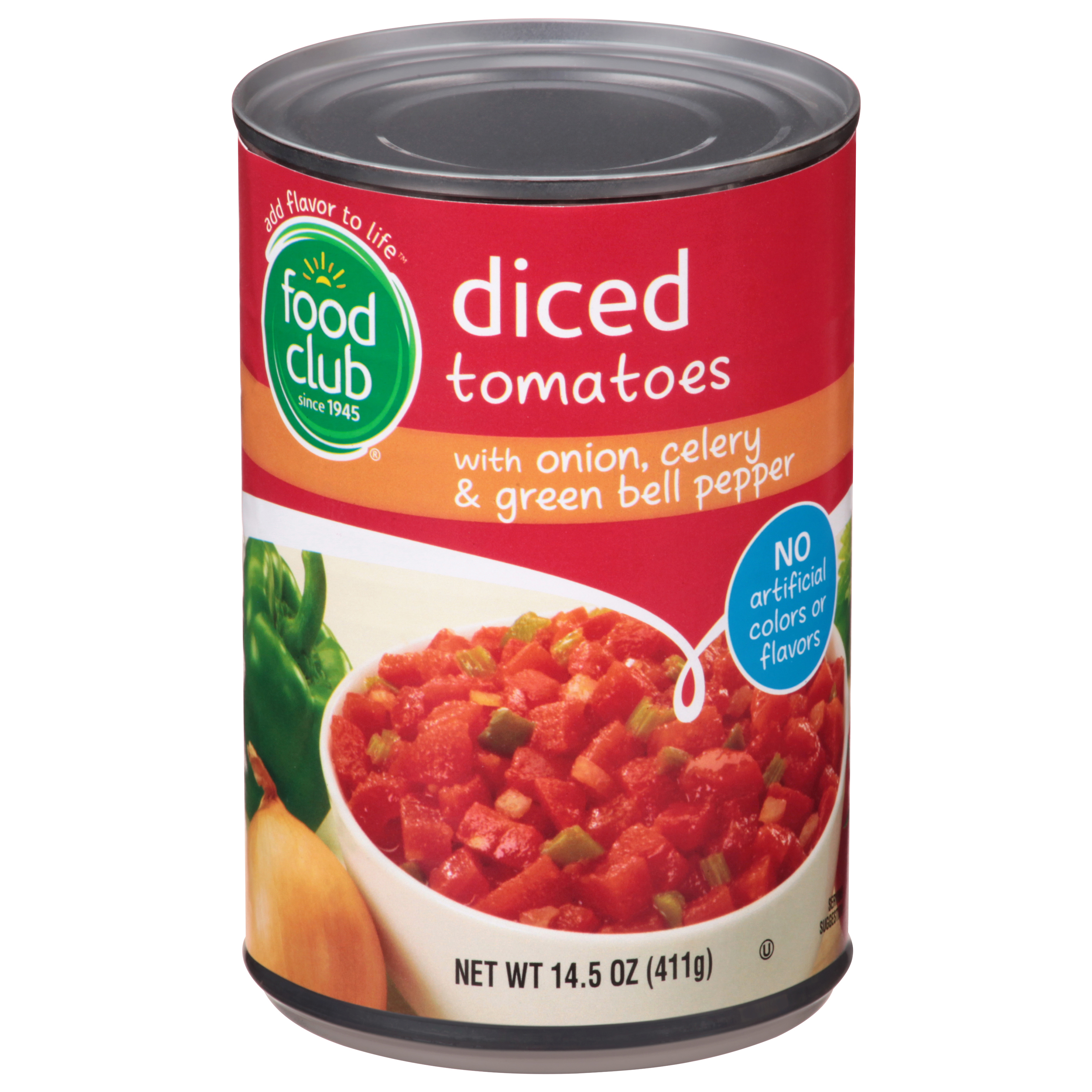 Food Club Diced Tomatoes with Onions, Celery & Green Pepper 14.5 oz