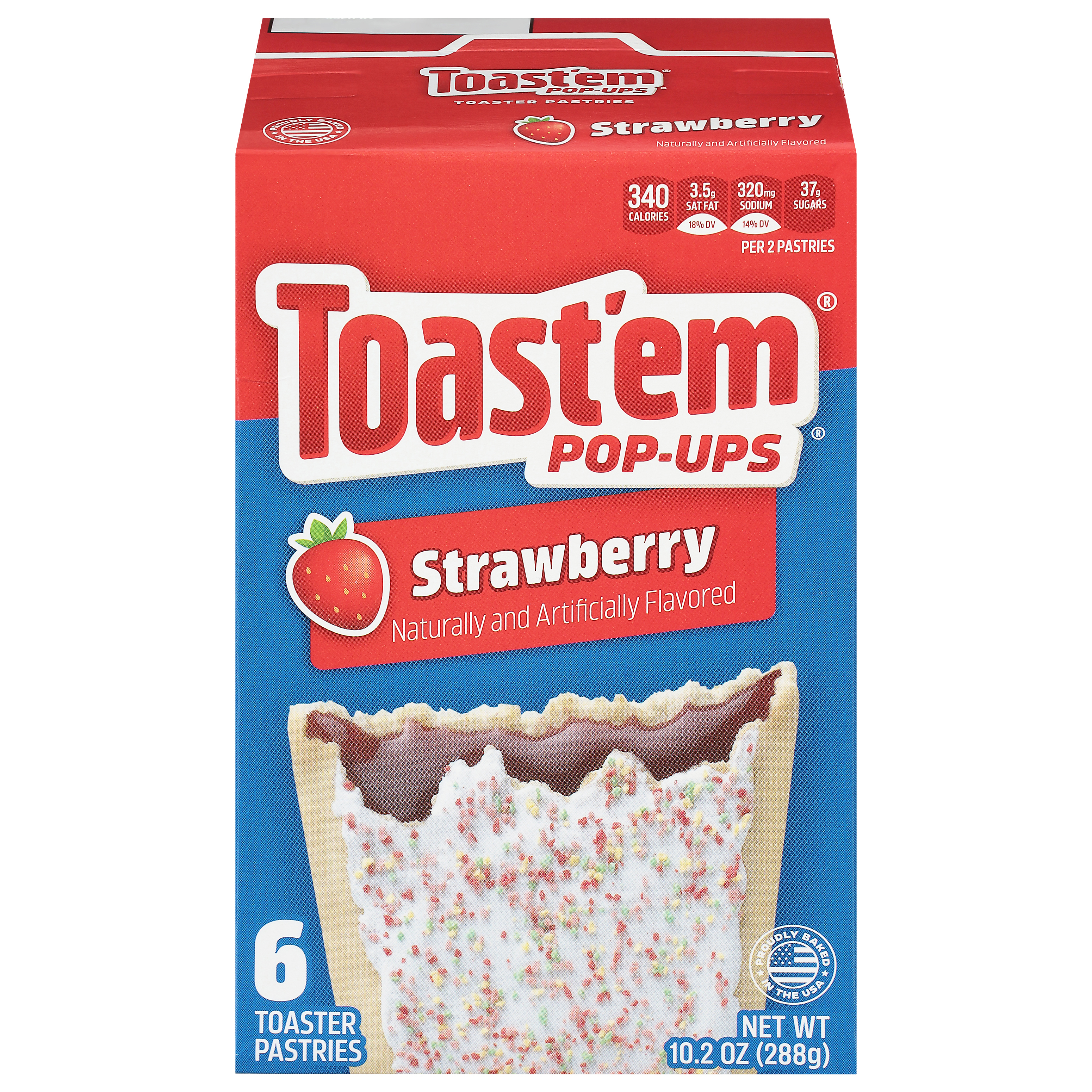 Toast'em Pop-ups Strawberry Toaster Pastries 6 ea