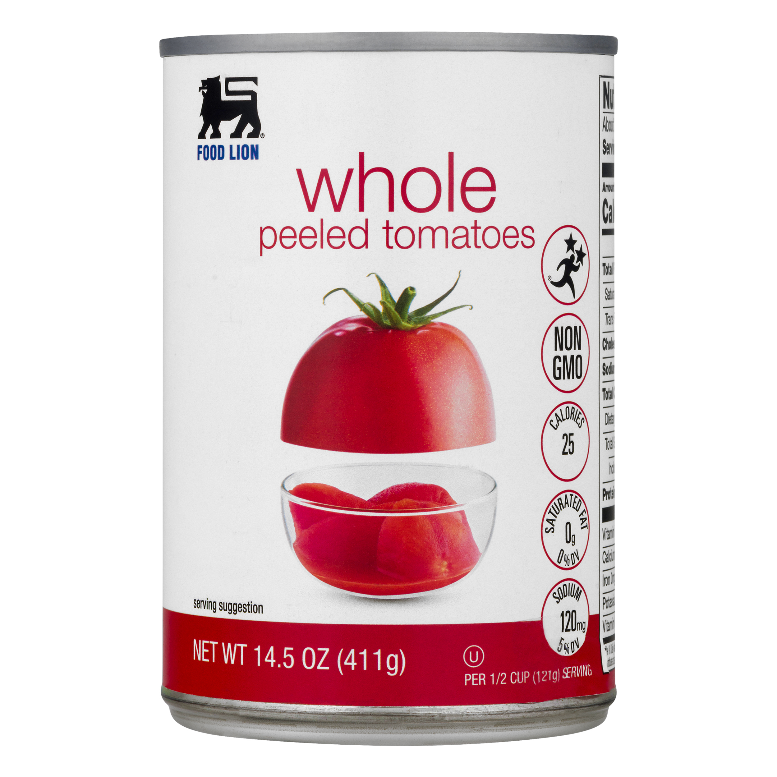 Food Lion Tomatoes, Peeled, Whole, Can