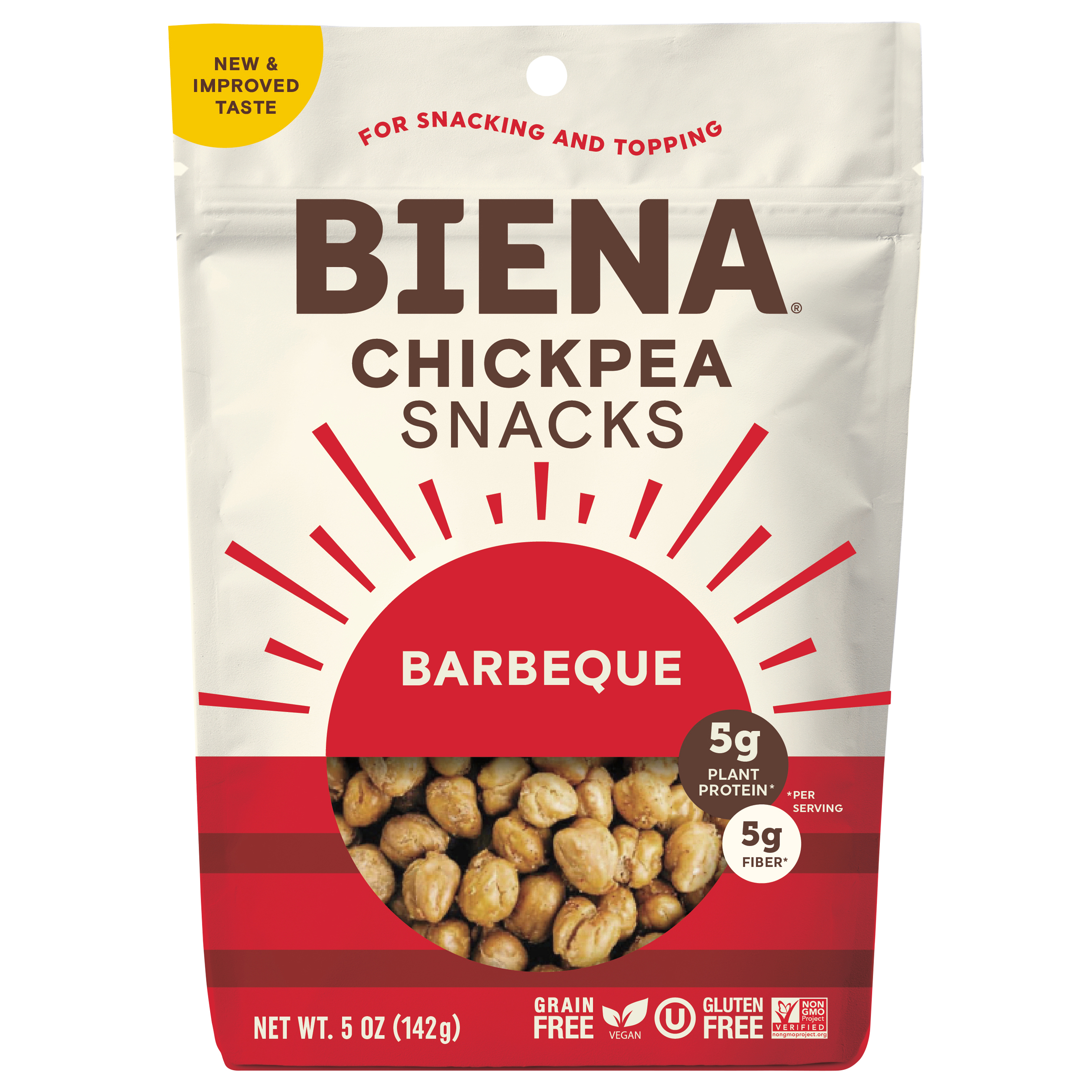 Biena Barbeque Chickpea Snacks
