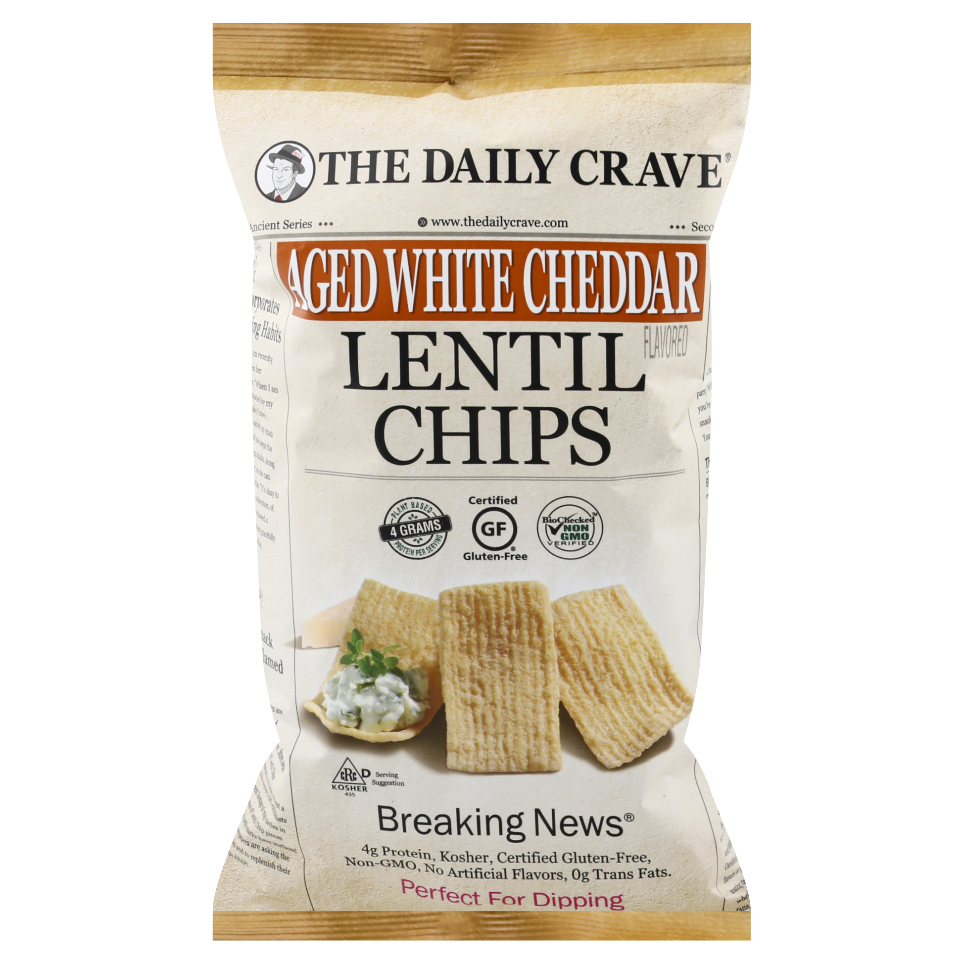 The Daily Crave Aged White Cheddar Lentil Chips