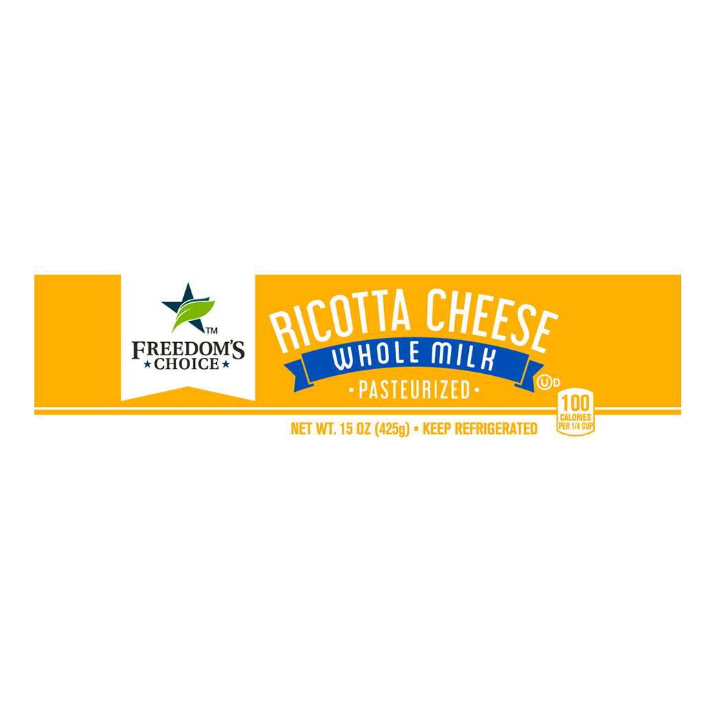 Freedom's Choice Whole Milk Ricotta Cheese 15 oz