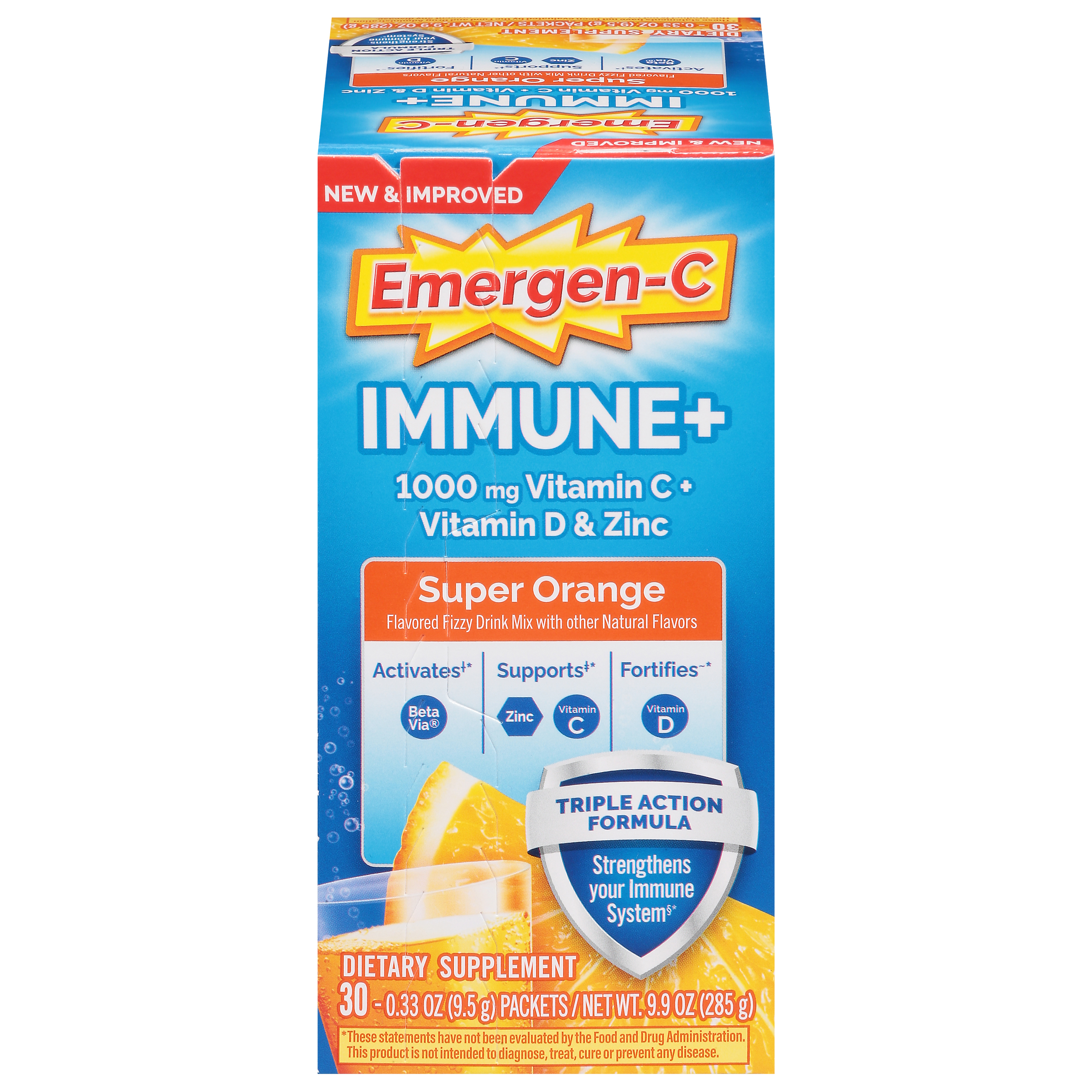 Emergen-C Super Orange Immune+ Packet