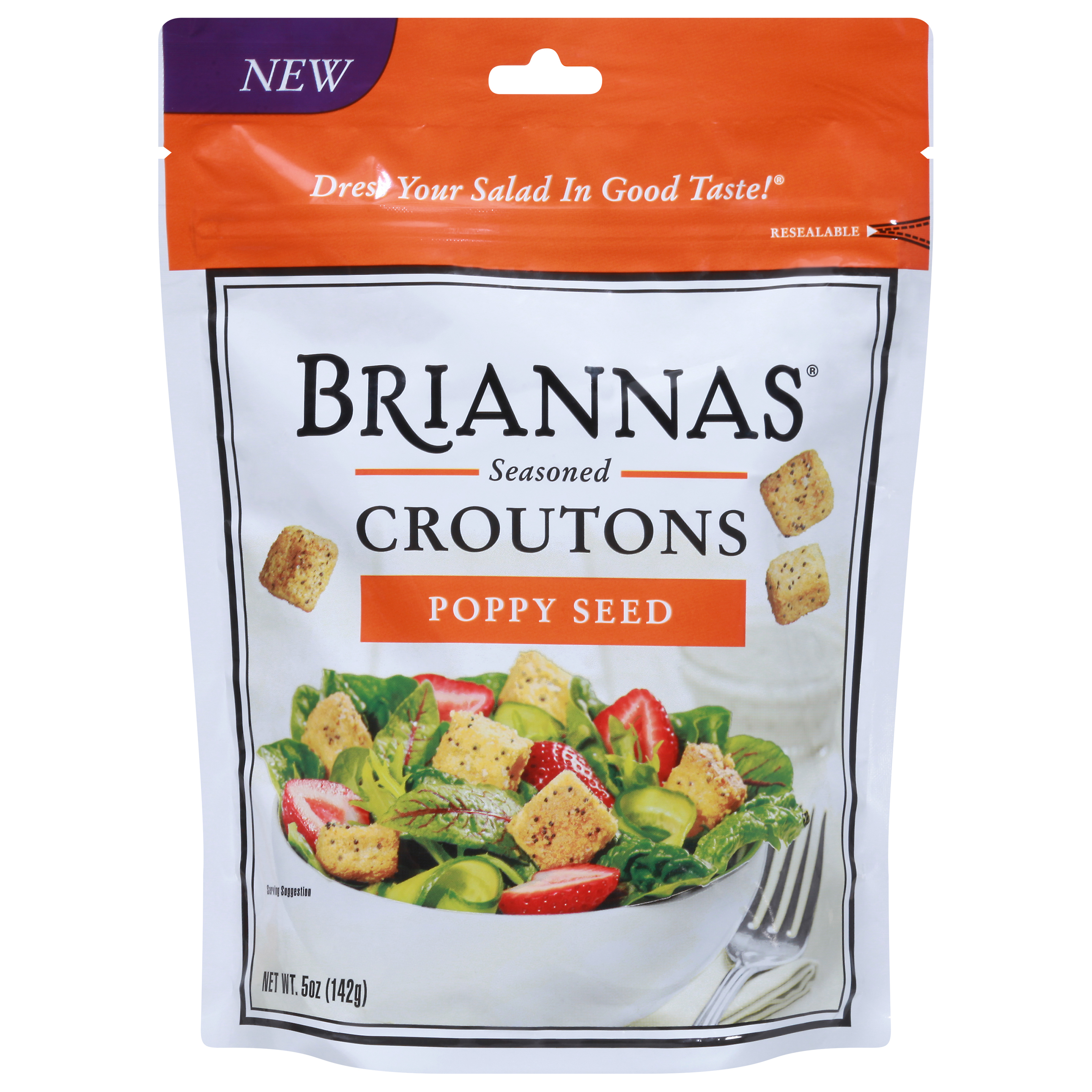 Briannas Seasoned Poppy Seed Croutons