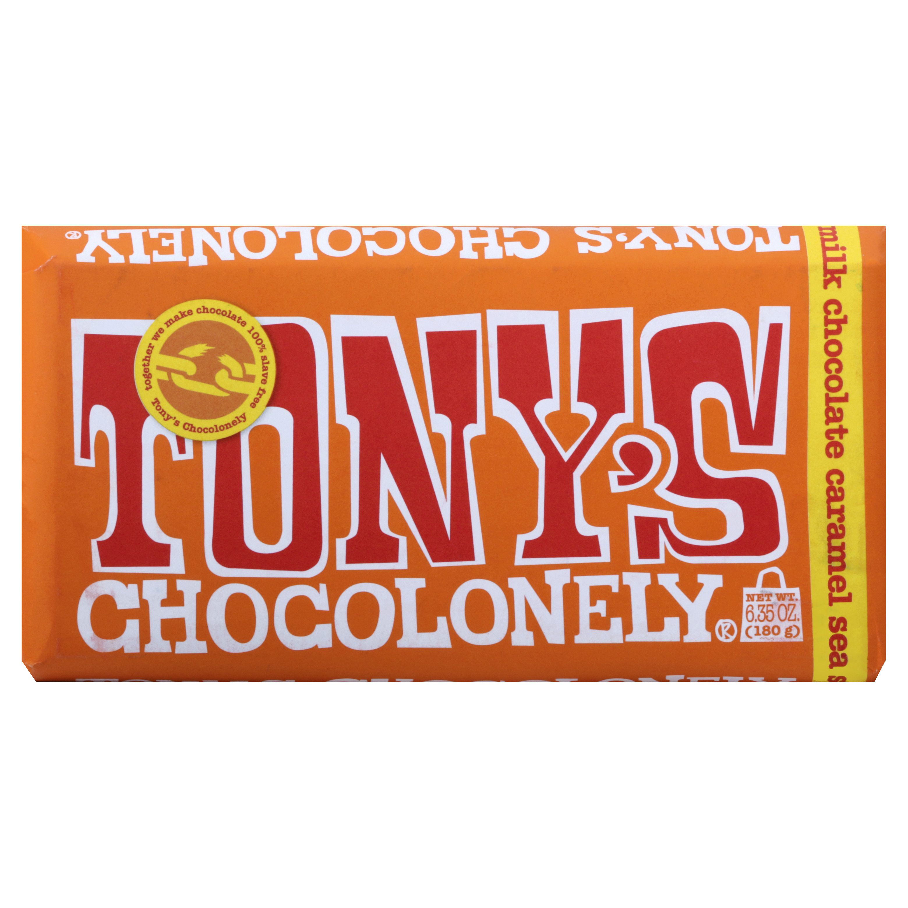 Tonys Chocolonely Belgian Caramel and Sea Salt Milk Chocolate