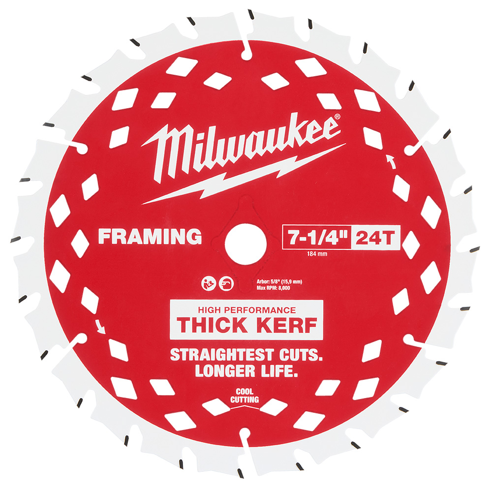 7-1/4" 24T Thick Kerf Framing Circular Saw Blade