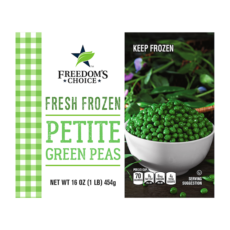 Freedom's Choice Fresh Frozen Petite Green Peas 16 oz