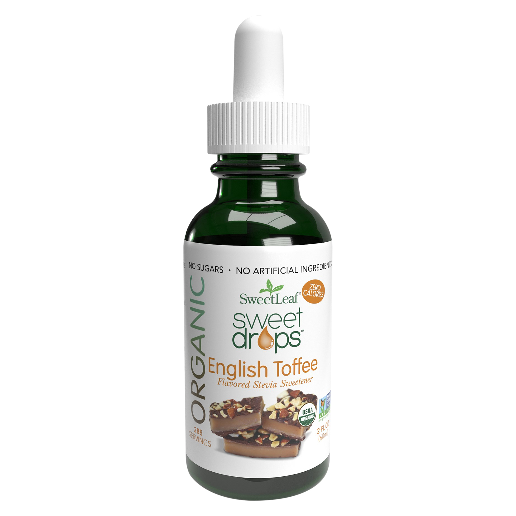 SweetLeaf Sweet Drops Organic English Toffee Flavored Stevia Sweetener