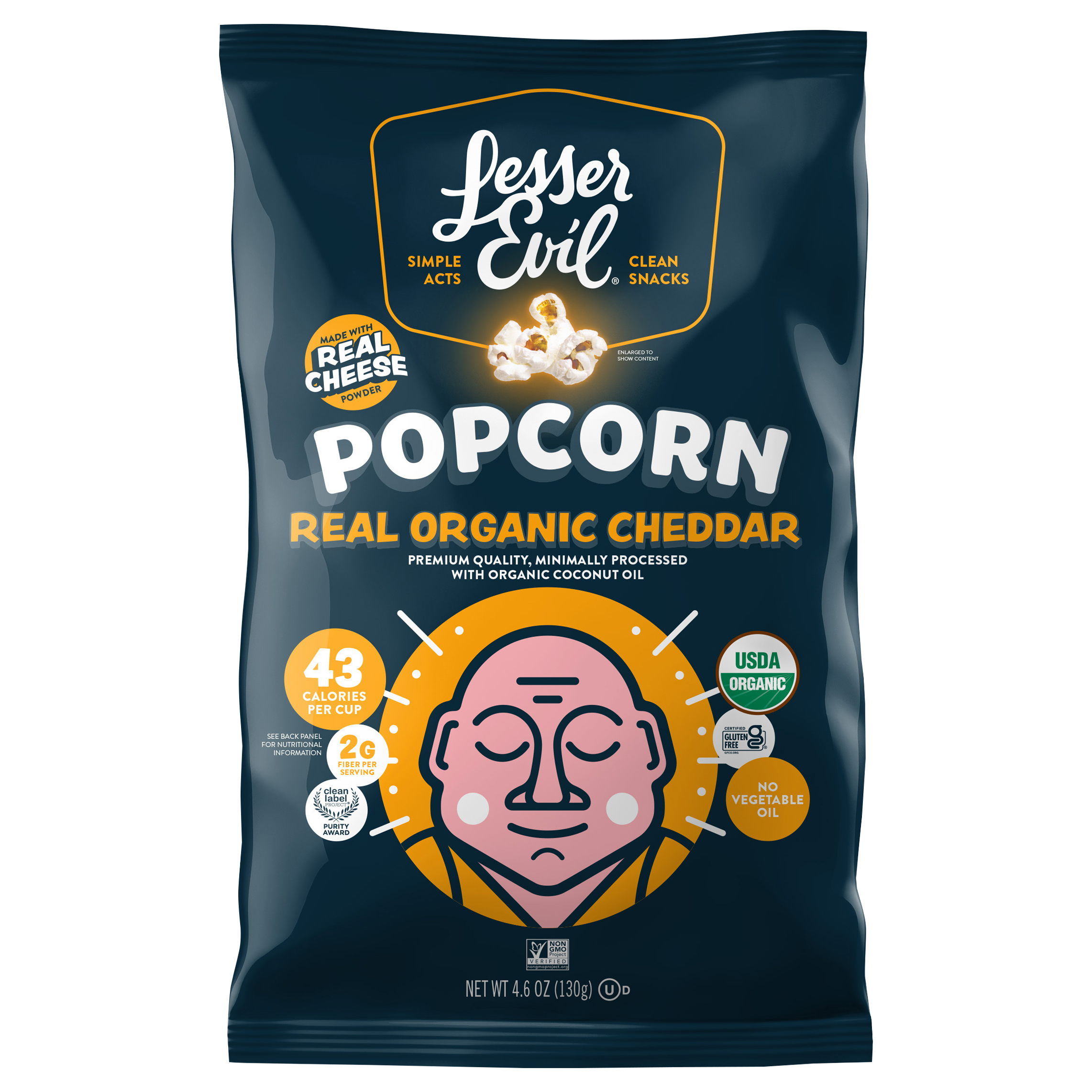 Organic Popcorn, Real Organic Cheddar