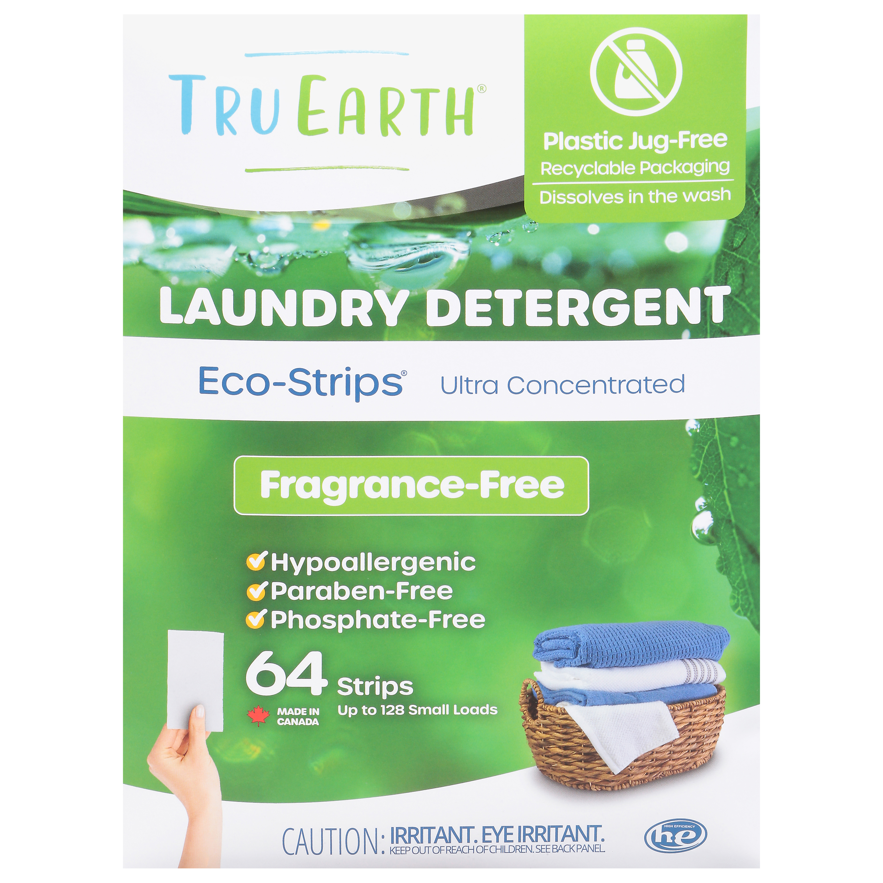 Tru Earth Ultra Concentrated Eco-Strips Fragrance-Free Laundry Detergent