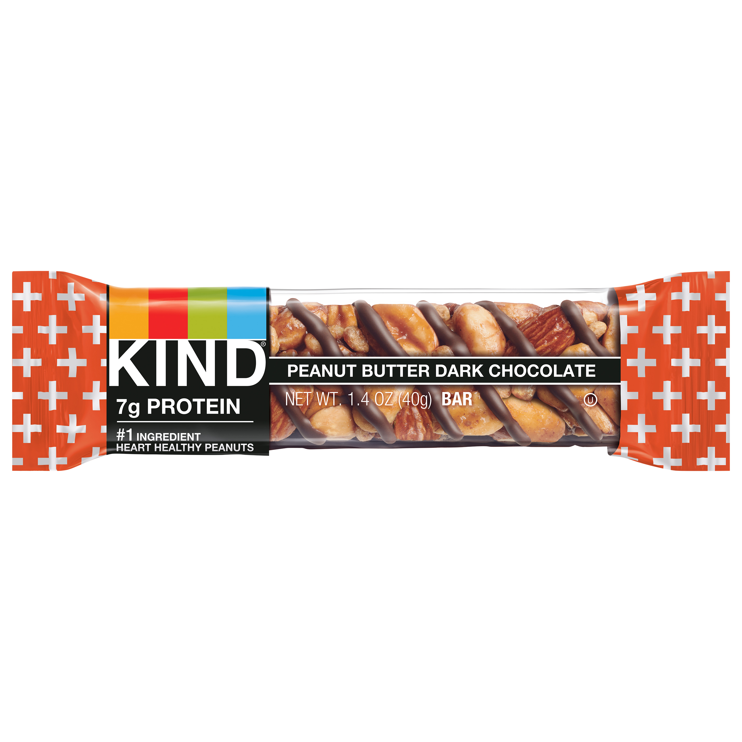 KIND Healthy Snack Bar, Peanut Butter Dark Chocolate, 7g Protein, Gluten Free Bars, 1.4 OZ,