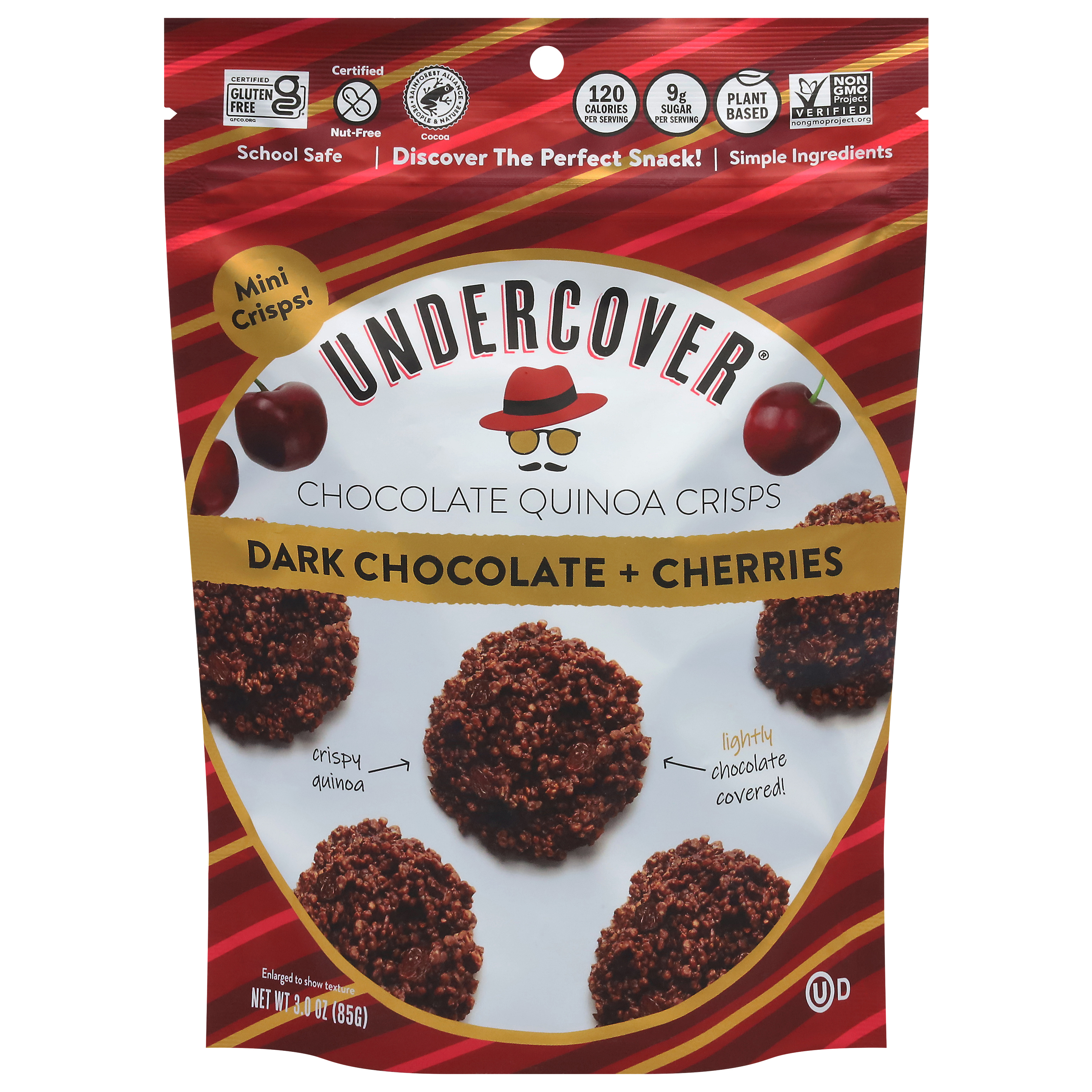 Undercover Dark Chocolate + Cherries Chocolate Quinoa Crisps Mini
