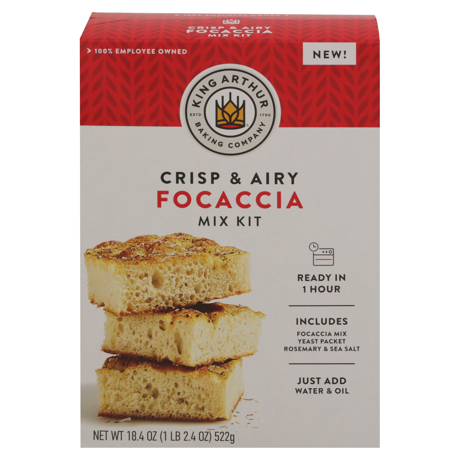 King Arthur Baking Company Crisp & Airy Focaccia Mix Kit