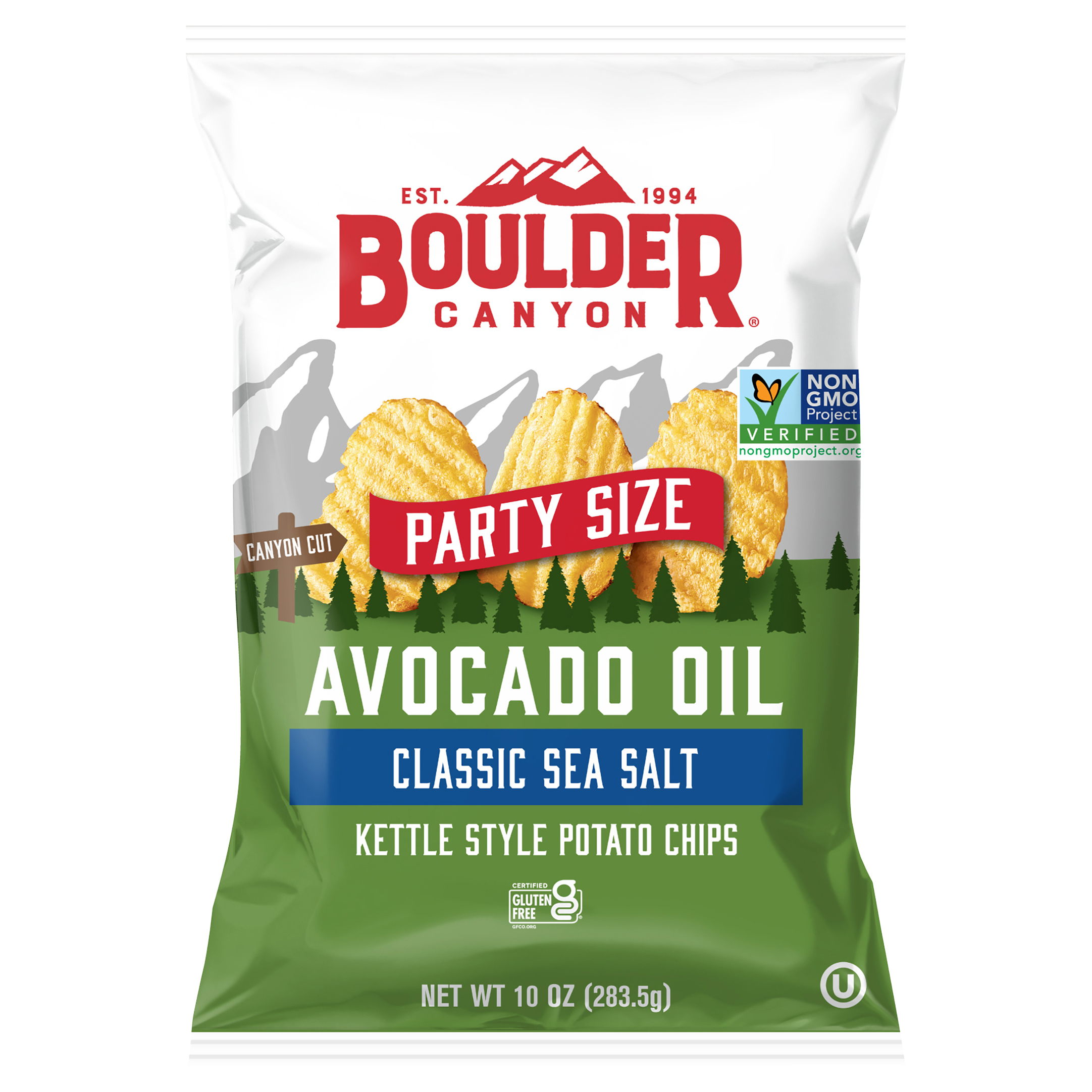 Boulder Canyon Avocado Oil Classic Sea Salt Canyon Cut Kettle Style Potato Chips
