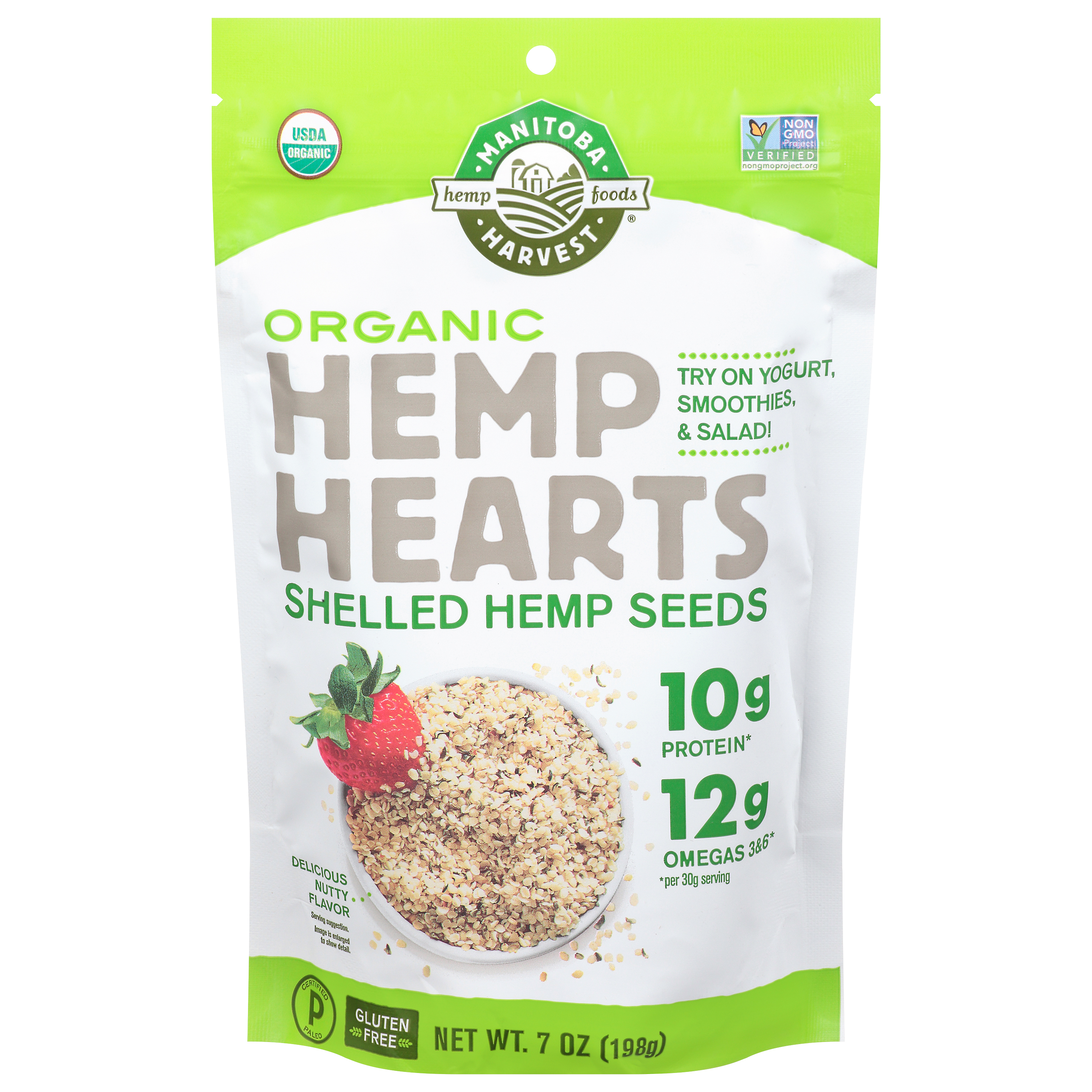 Manitoba Harvest Hemp Hearts Organic Shelled Hemp Seeds 7 oz Pouch