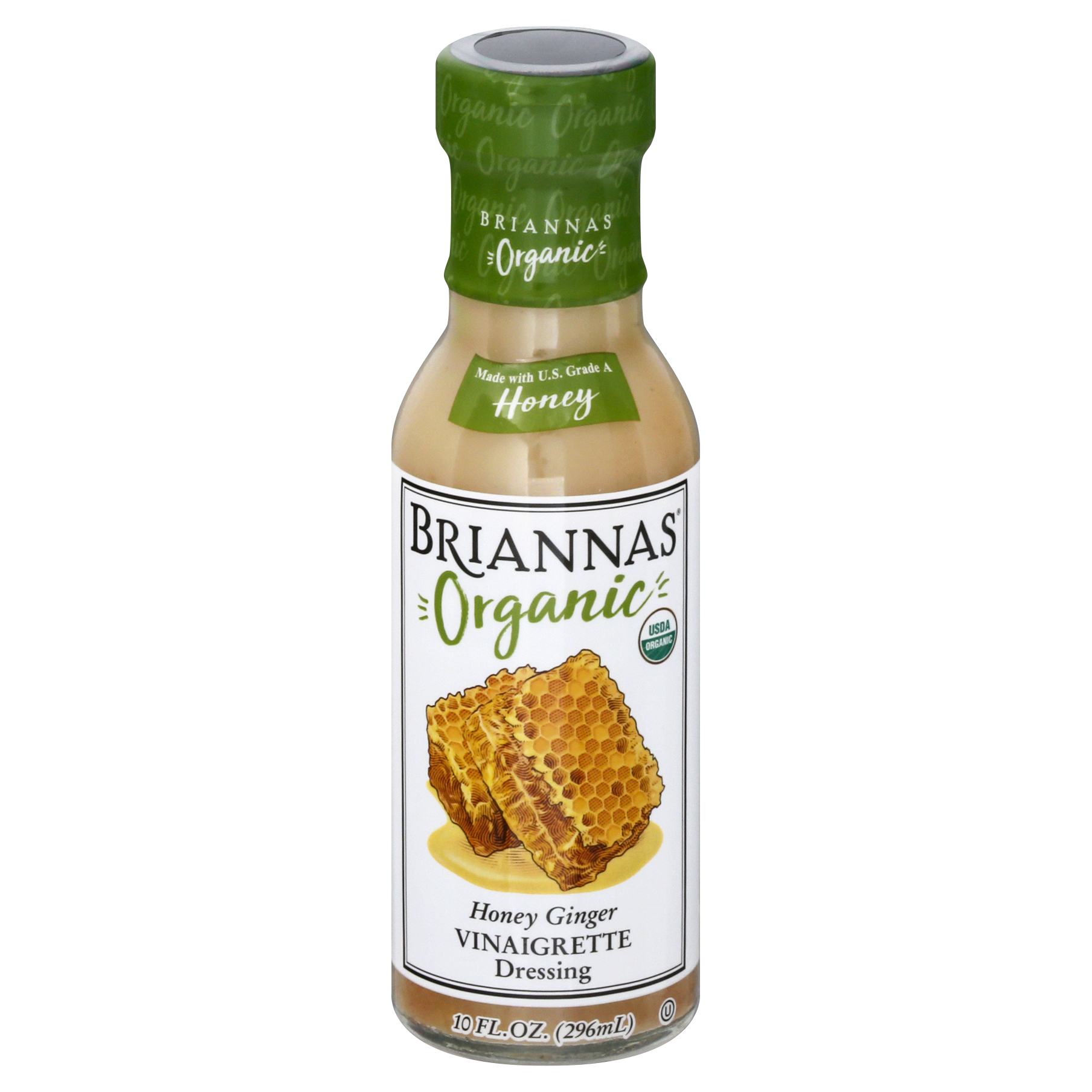 Briannas Organic Vinaigrette Honey Ginger Dressing