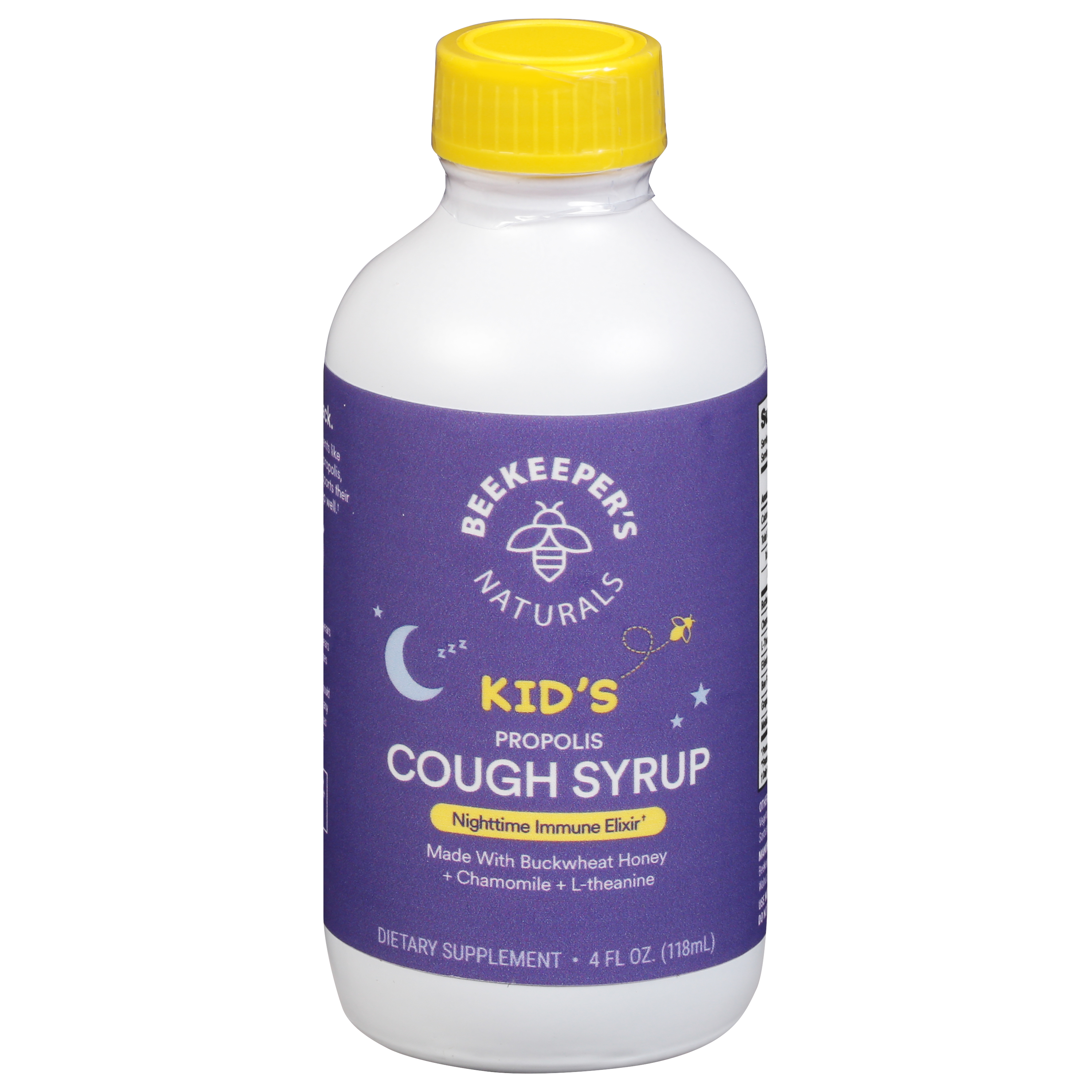 Beekeeper's Naturals Kids Nighttime Immune Elixir Propolis Cough Syrup