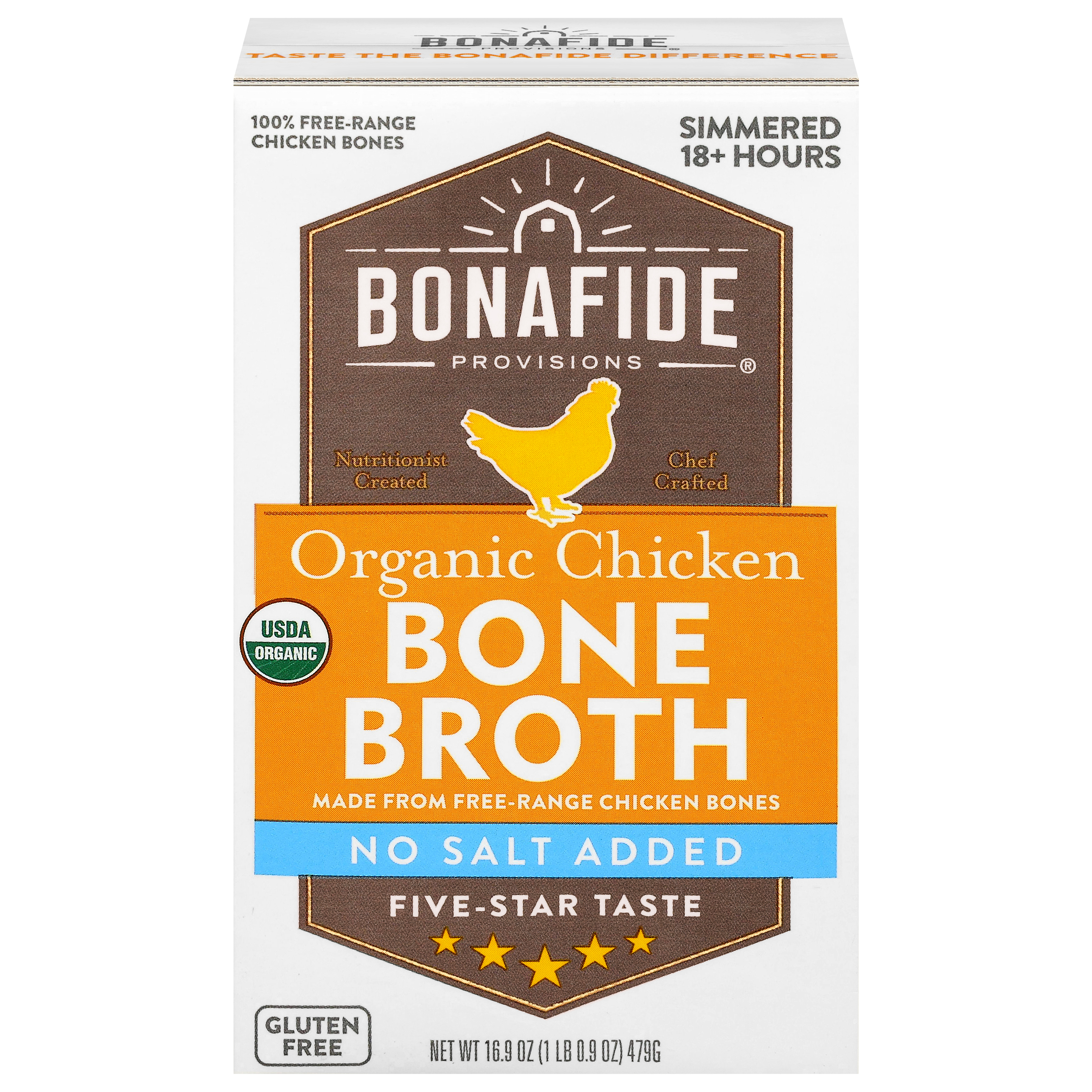 Bonafide Provisions Organic No Salt Added Chicken Bone Broth